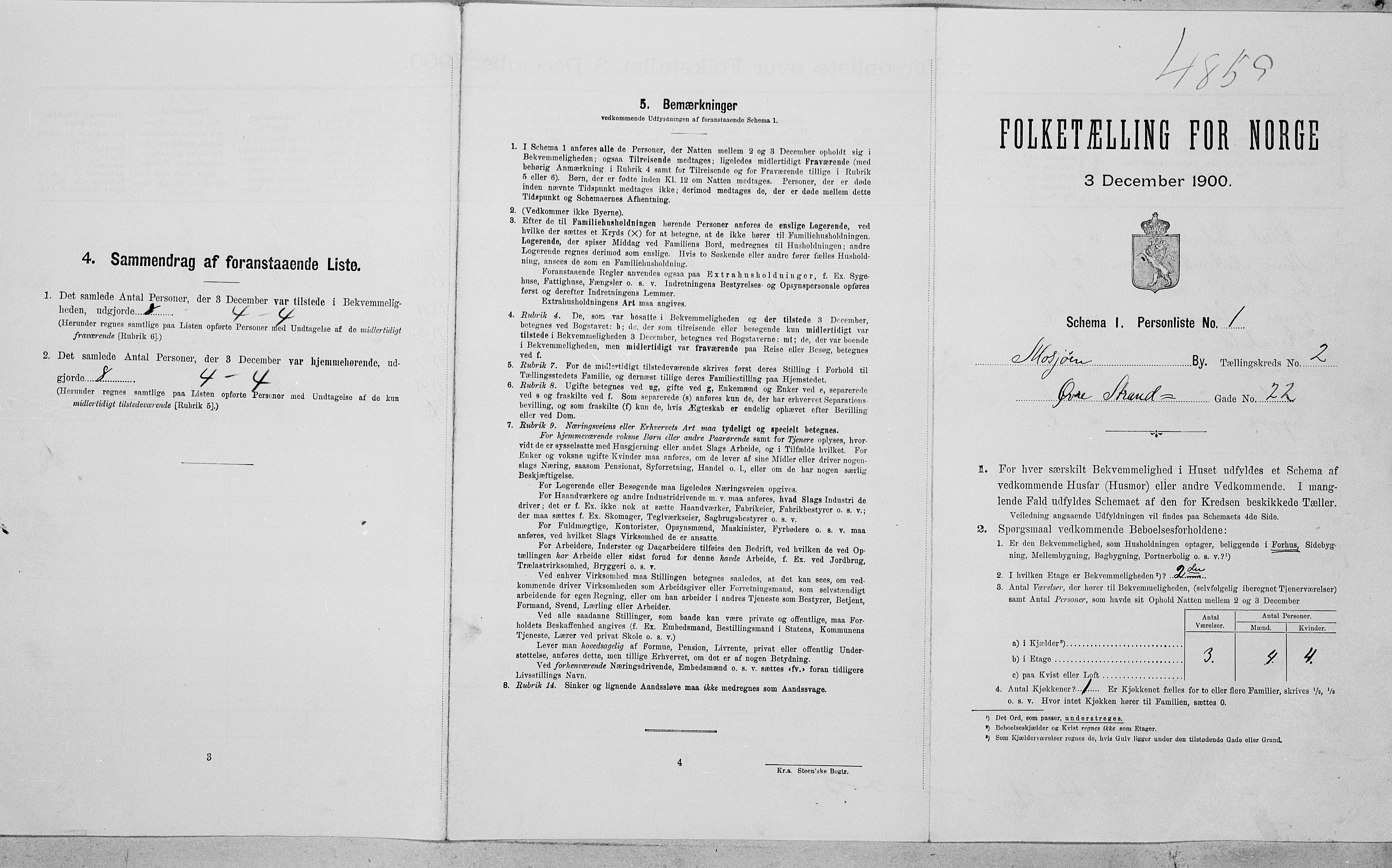 SAT, 1900 census for Mosjøen, 1900, p. 451