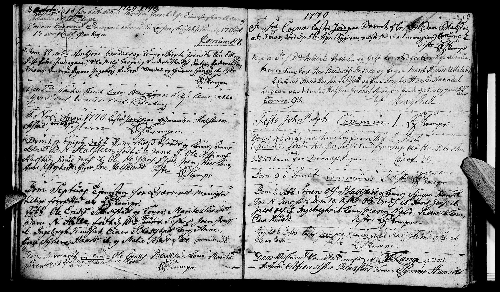 Ministerialprotokoller, klokkerbøker og fødselsregistre - Møre og Romsdal, SAT/A-1454/584/L0962: Parish register (official) no. 584A02, 1765-1812, p. 18-19