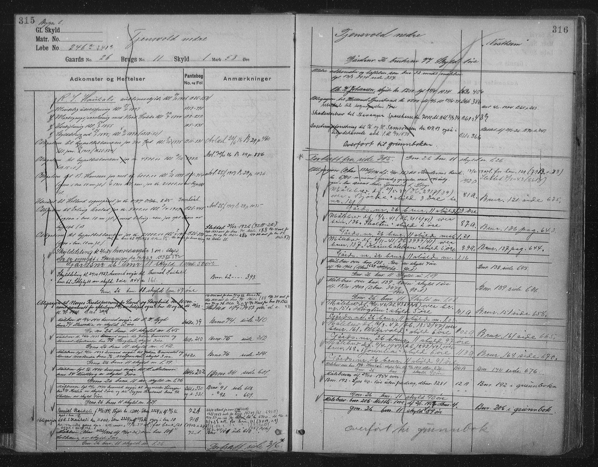 Jæren sorenskriveri, SAST/A-100310/01/4/41/41ABB/L0006: Mortgage register no. 41 ABB6, 1913, p. 315-316