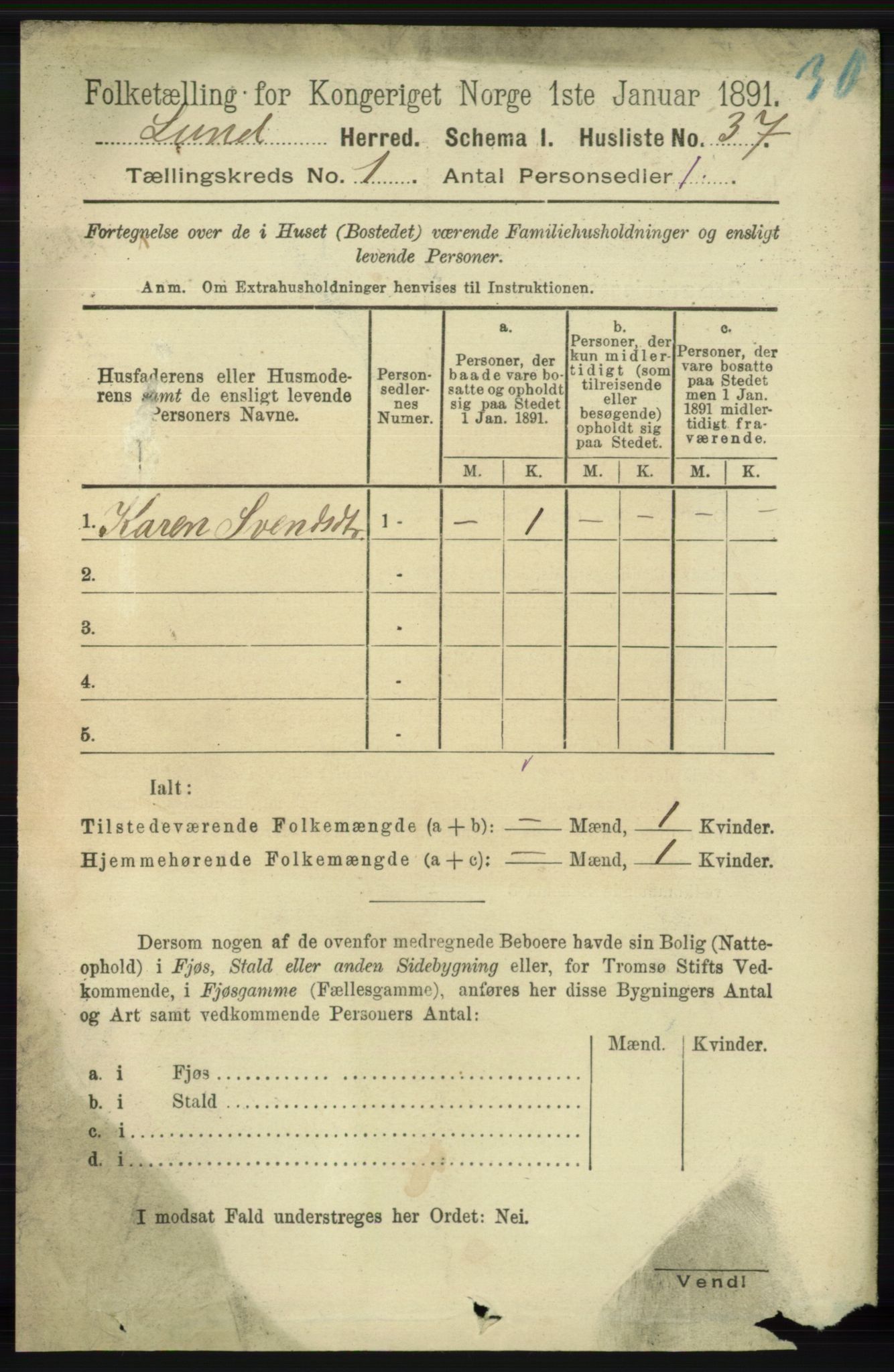 RA, 1891 census for 1112 Lund, 1891, p. 53