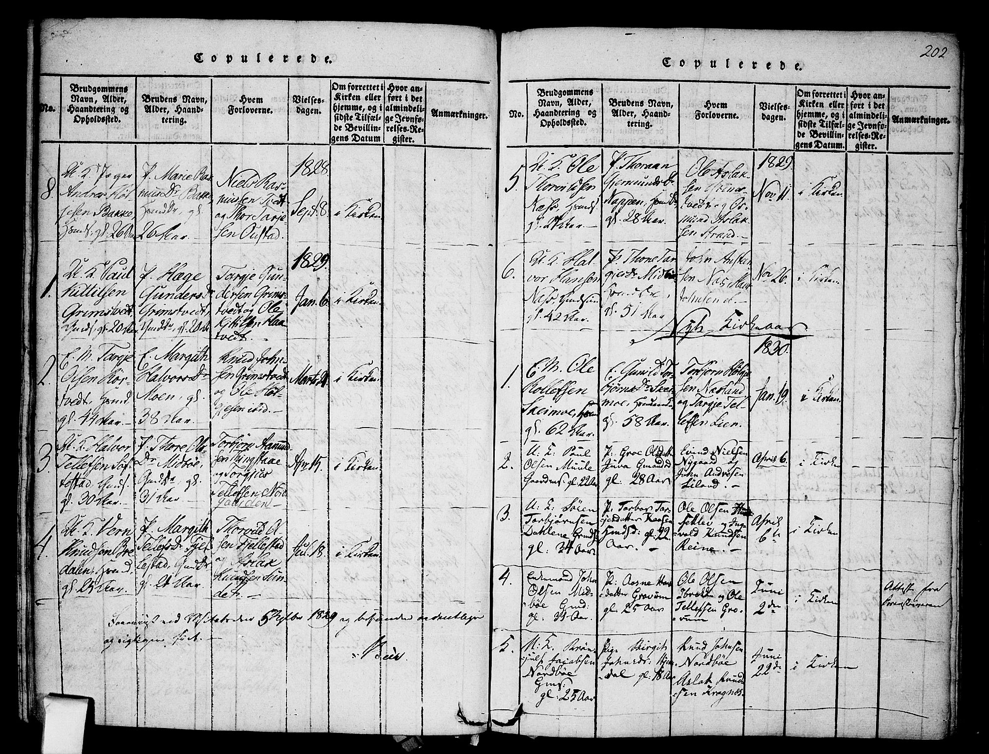 Nissedal kirkebøker, SAKO/A-288/F/Fa/L0002: Parish register (official) no. I 2, 1814-1845, p. 202