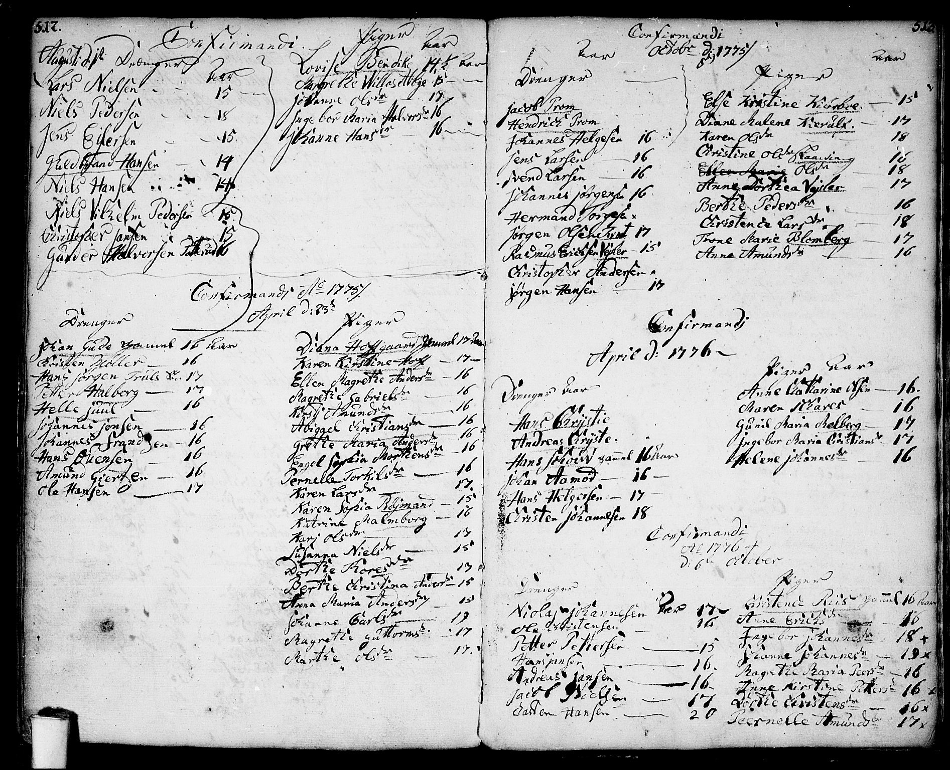 Moss prestekontor Kirkebøker, SAO/A-2003/F/Fa/L0002: Parish register (official) no. I 2, 1753-1779, p. 512-513