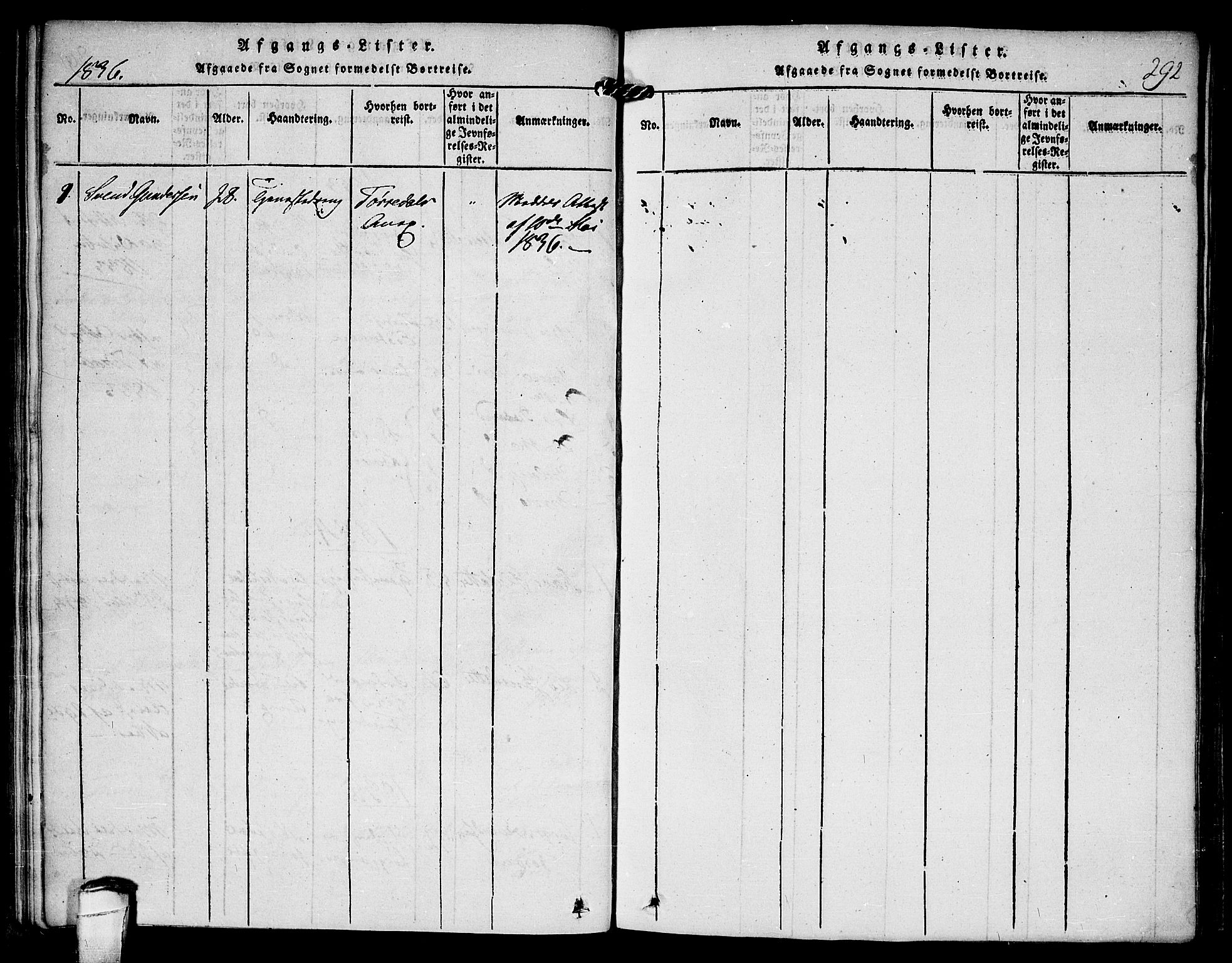 Kviteseid kirkebøker, SAKO/A-276/F/Fc/L0001: Parish register (official) no. III 1, 1815-1836, p. 292