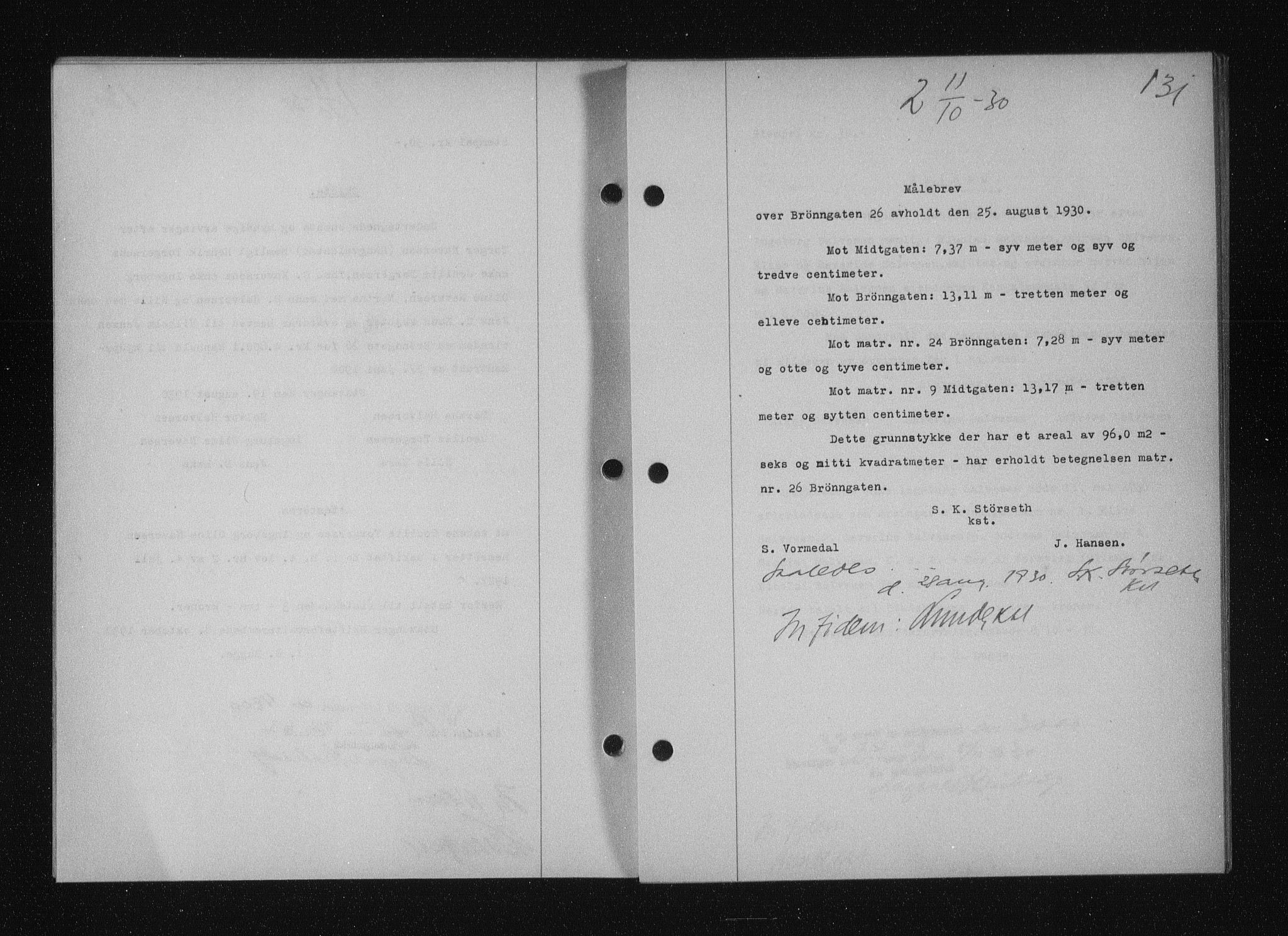 Stavanger byfogd, AV/SAST-A-101408/001/4/41/410/410BB/L0058: Mortgage book no. 48, 1930-1931, Deed date: 11.10.1930