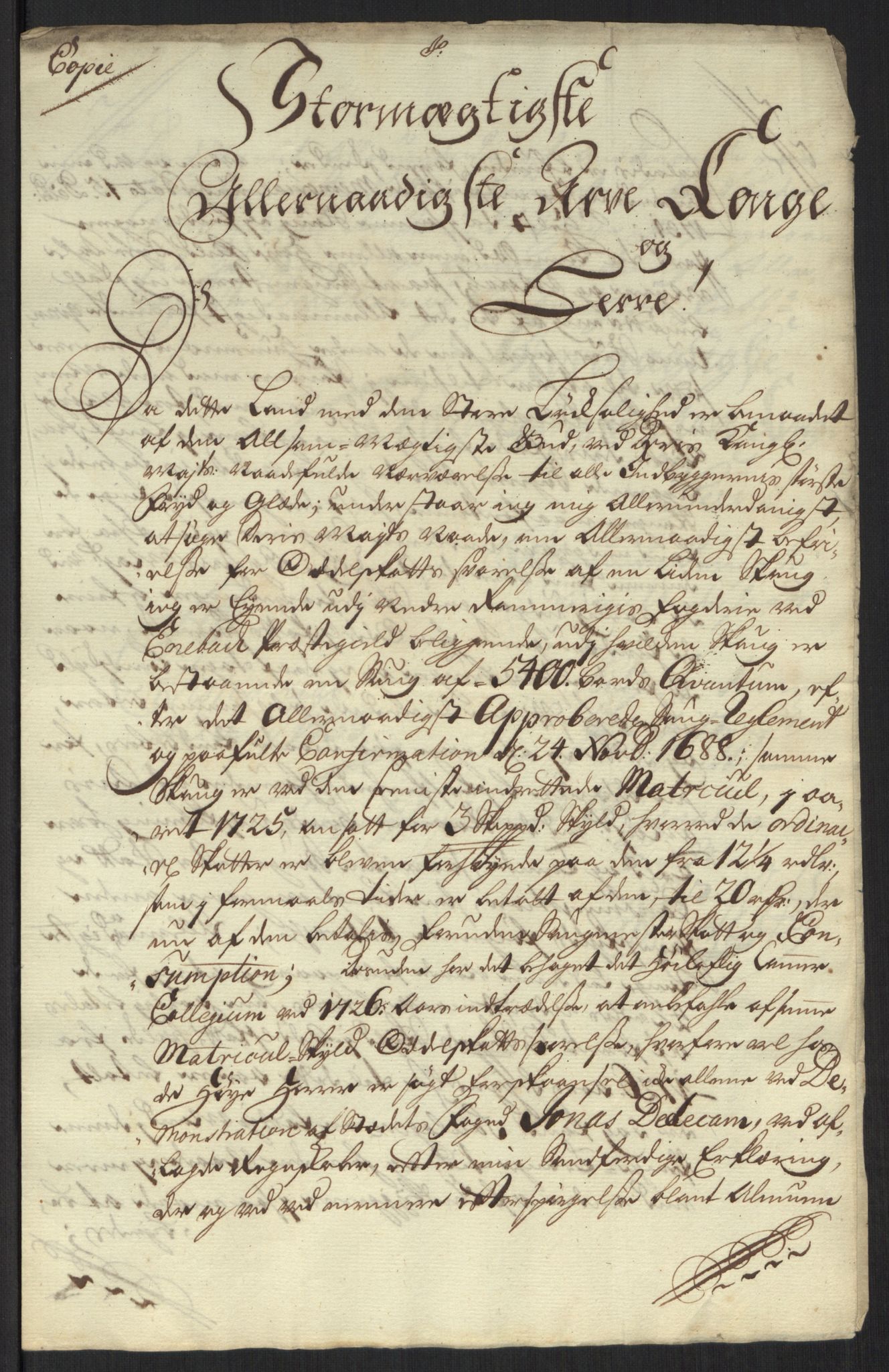 Stattholderembetet 1572-1771, AV/RA-EA-2870/Ef/L0107: Brev fra embetsmenn og andre, 1733-1734, p. 119