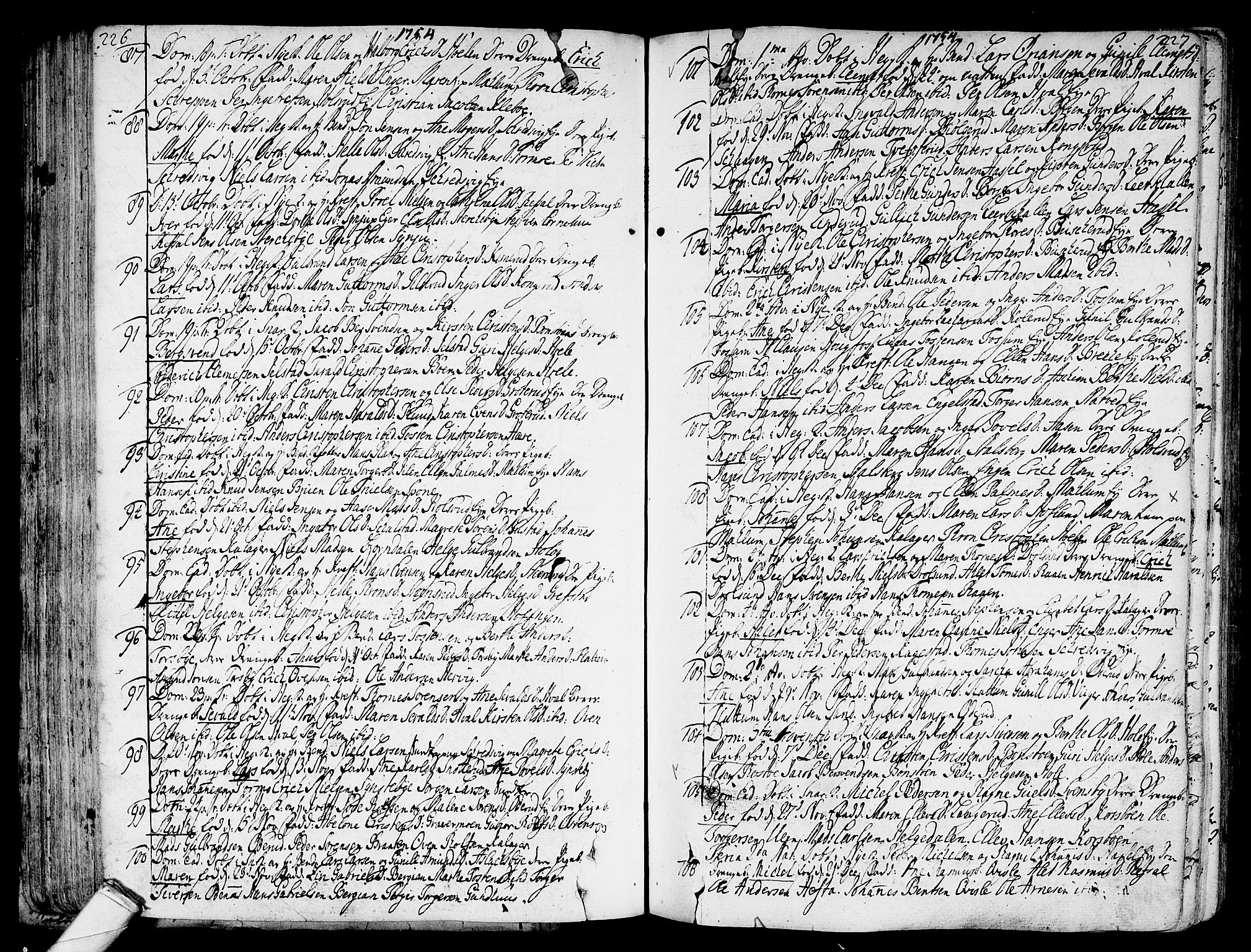 Modum kirkebøker, AV/SAKO-A-234/F/Fa/L0002: Parish register (official) no. 2, 1741-1782, p. 226-227