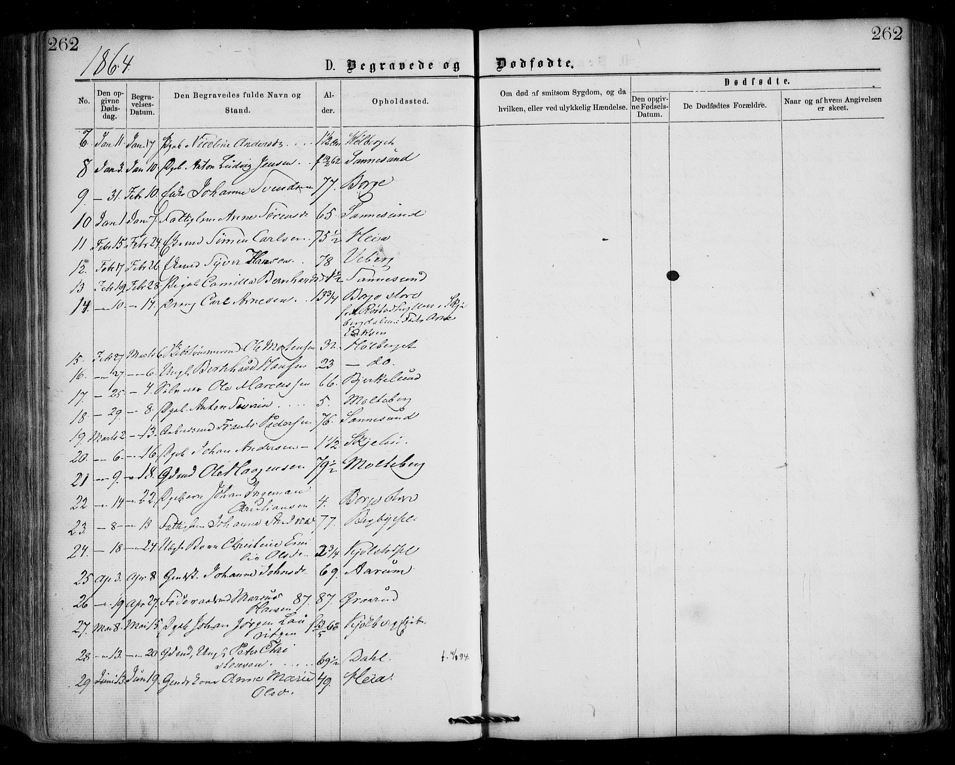 Borge prestekontor Kirkebøker, SAO/A-10903/F/Fa/L0006: Parish register (official) no. I 6, 1861-1874, p. 262