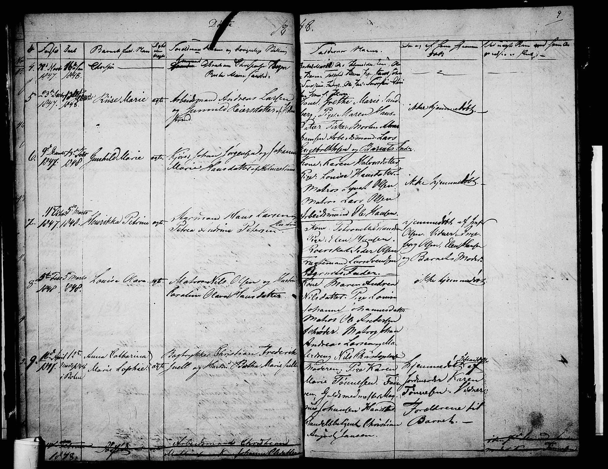 Holmestrand kirkebøker, AV/SAKO-A-346/G/Ga/L0002: Parish register (copy) no. 2, 1846-1849, p. 9