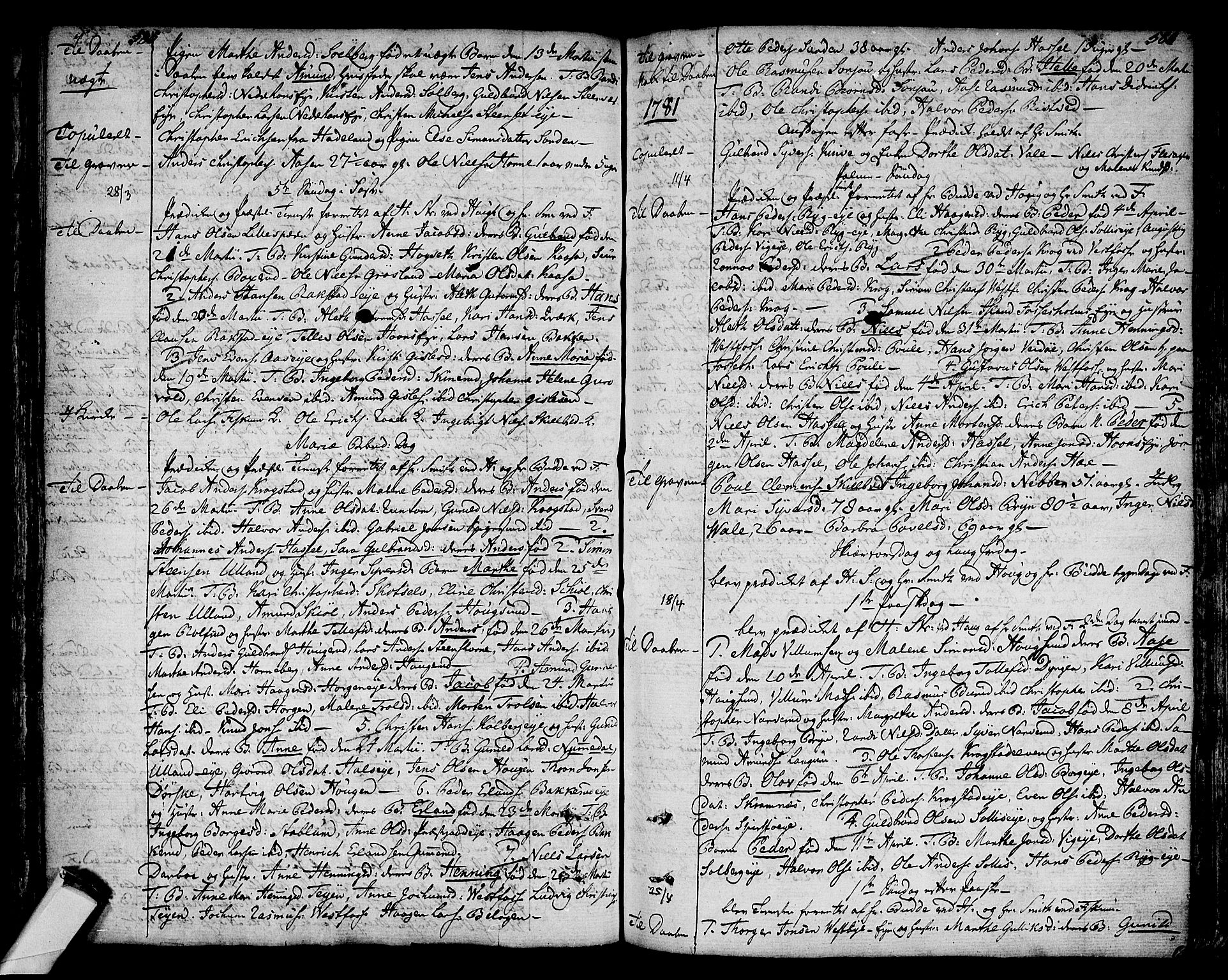 Eiker kirkebøker, SAKO/A-4/F/Fa/L0008: Parish register (official) no. I 8, 1764-1788, p. 585-586