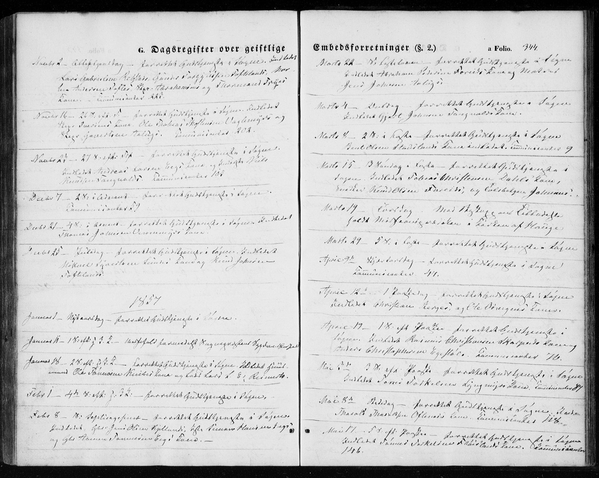 Søgne sokneprestkontor, AV/SAK-1111-0037/F/Fa/Fab/L0010: Parish register (official) no. A 10, 1853-1869, p. 344