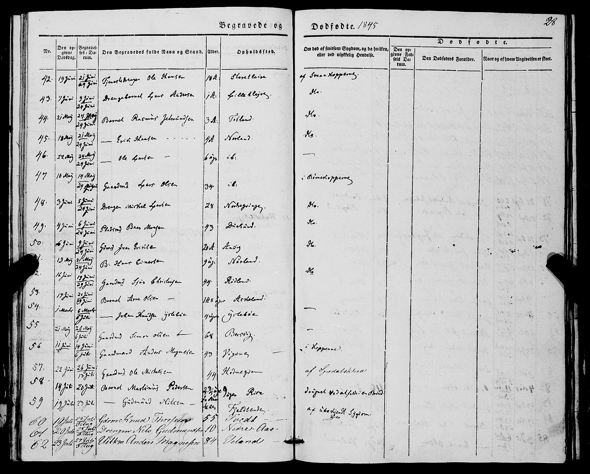 Lindås Sokneprestembete, SAB/A-76701/H/Haa: Parish register (official) no. A 14, 1835-1847, p. 28