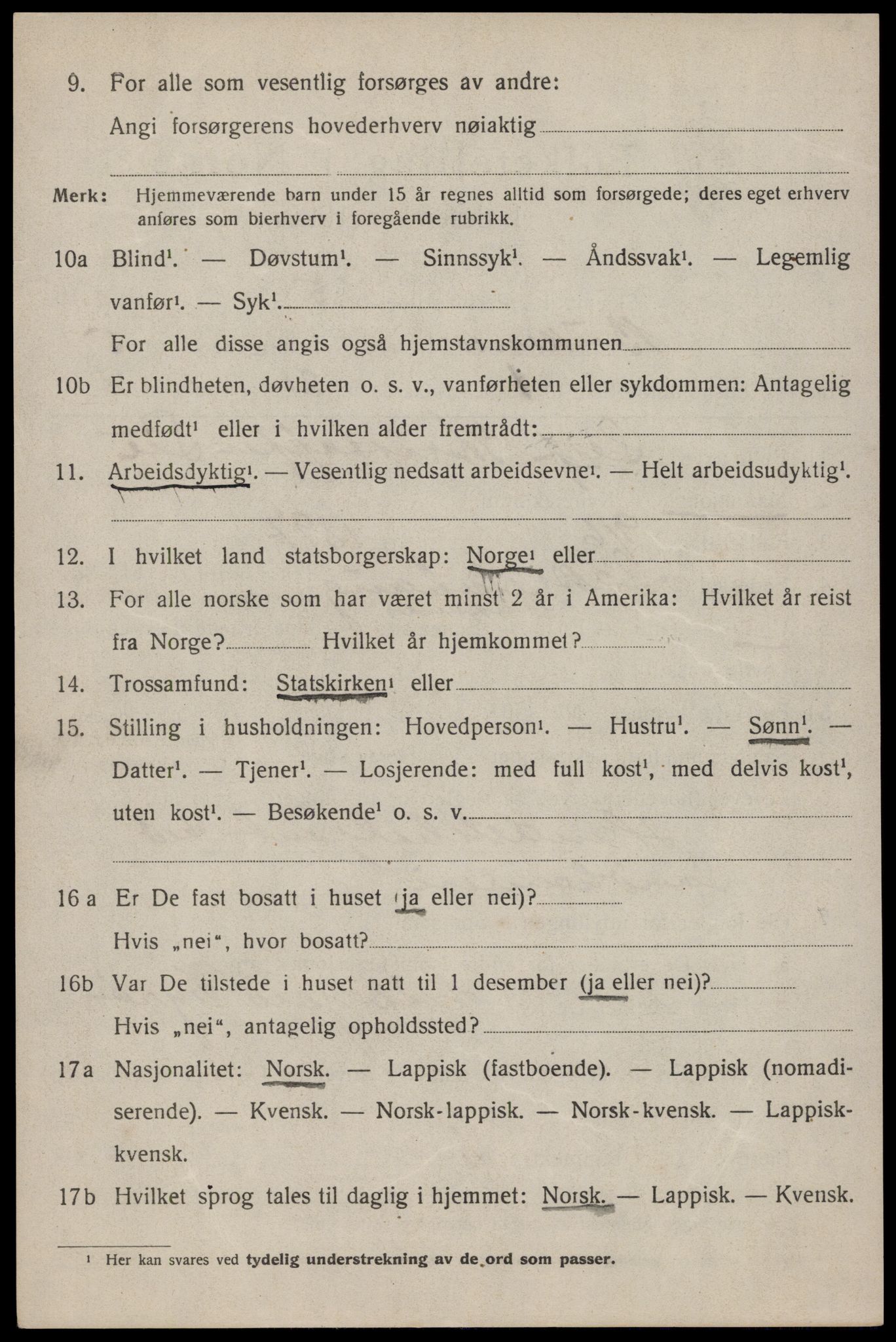 SAT, 1920 census for Buksnes, 1920, p. 5082