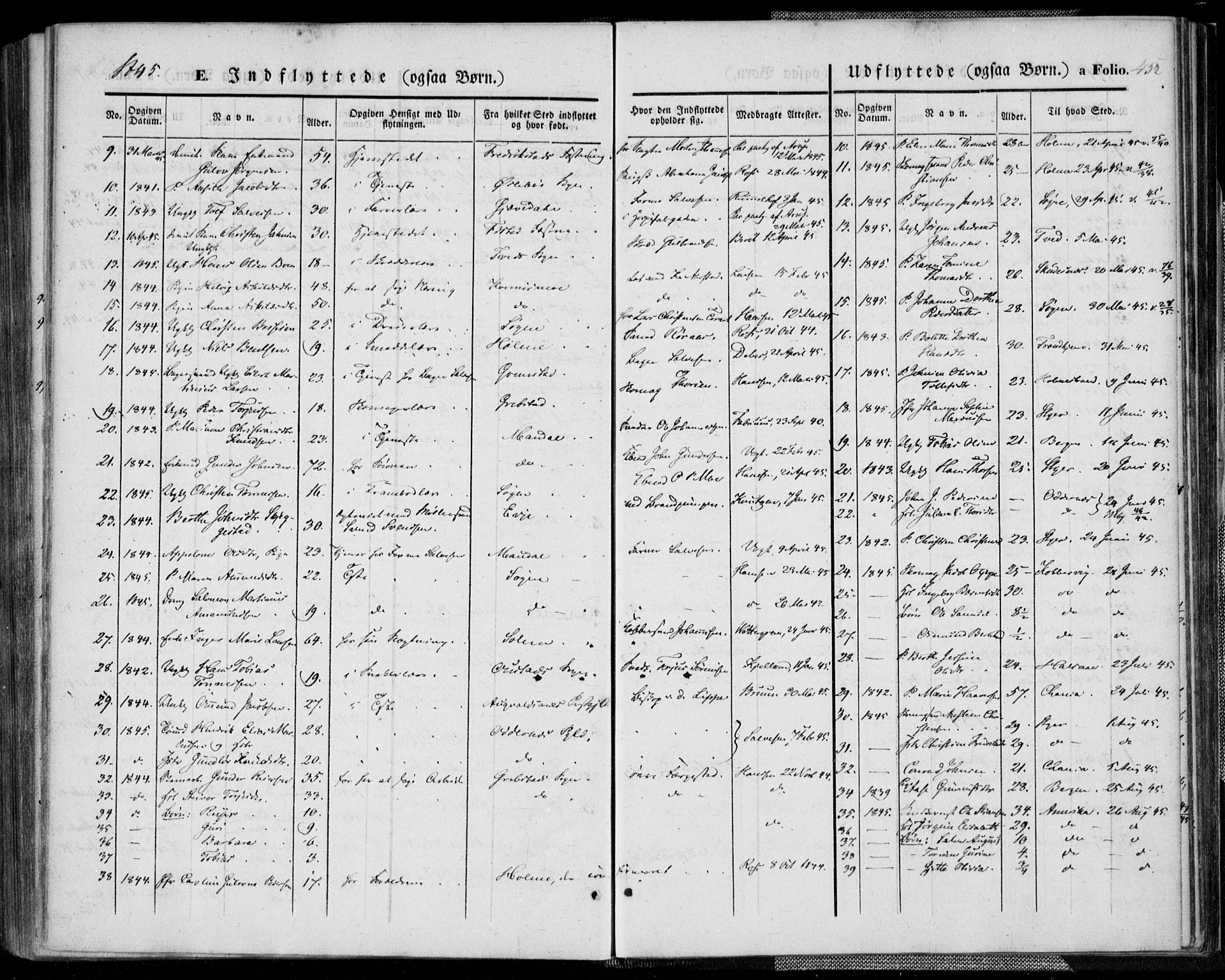 Kristiansand domprosti, AV/SAK-1112-0006/F/Fa/L0013: Parish register (official) no. A 13, 1842-1851, p. 452