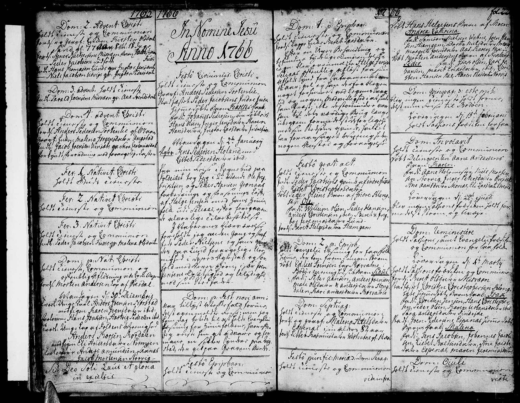 Ministerialprotokoller, klokkerbøker og fødselsregistre - Nordland, SAT/A-1459/852/L0735: Parish register (official) no. 852A05, 1762-1820, p. 22