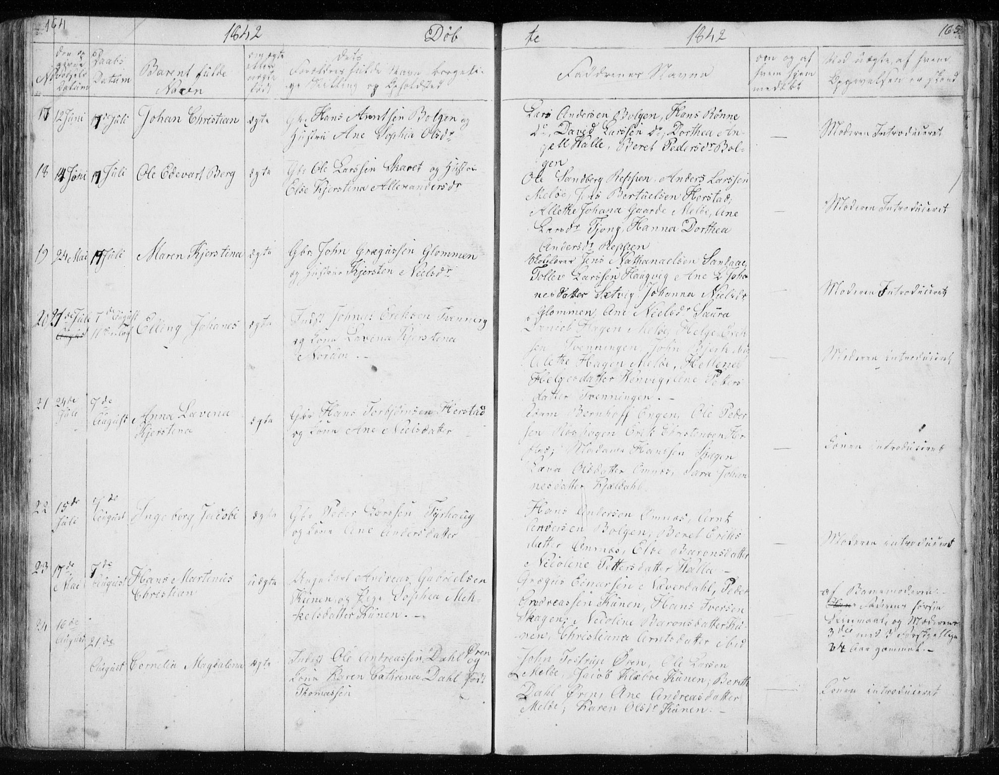 Ministerialprotokoller, klokkerbøker og fødselsregistre - Nordland, AV/SAT-A-1459/843/L0632: Parish register (copy) no. 843C01, 1833-1853, p. 164-165