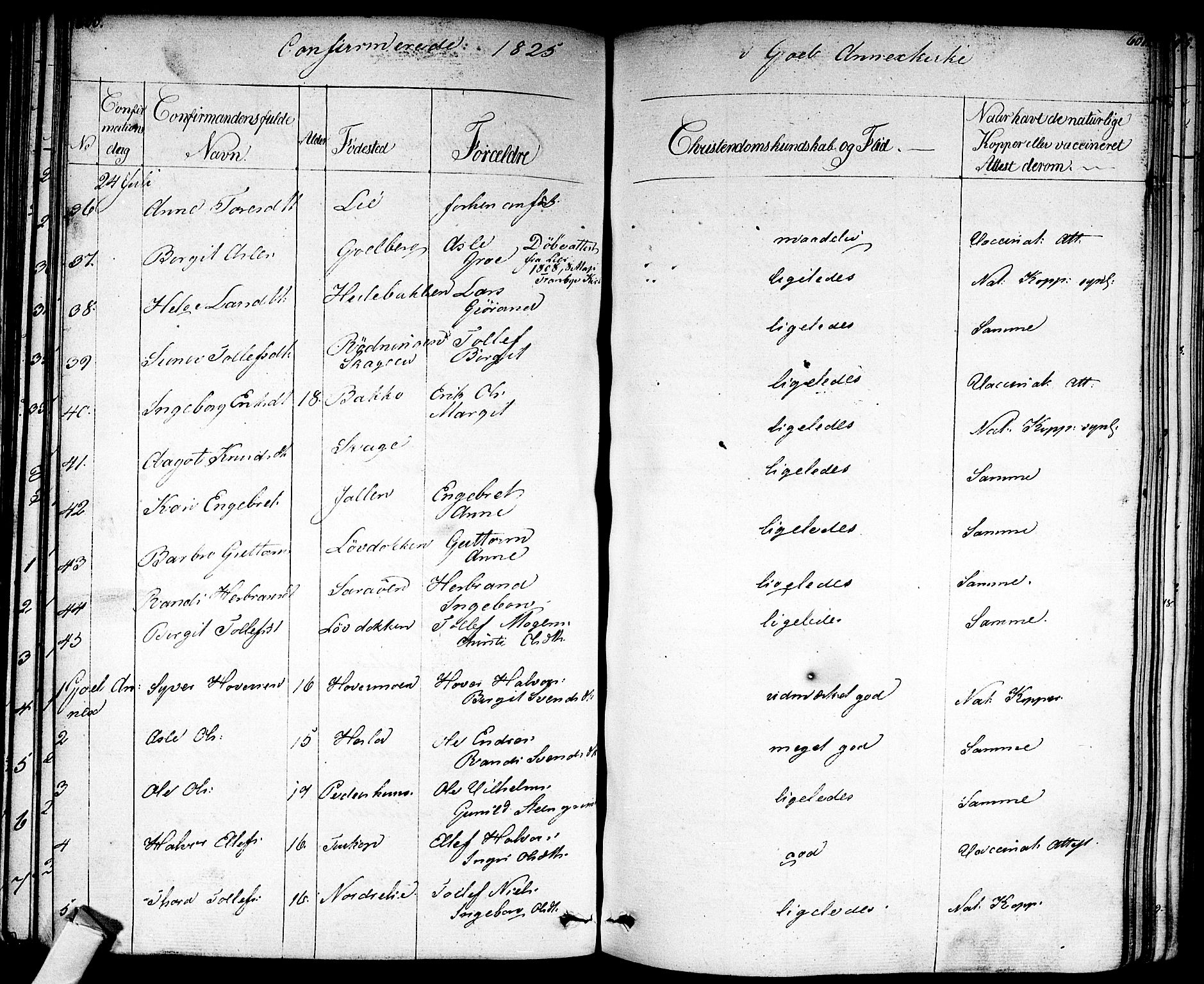 Nes kirkebøker, AV/SAKO-A-236/F/Fa/L0008: Parish register (official) no. 8, 1824-1834, p. 600-601