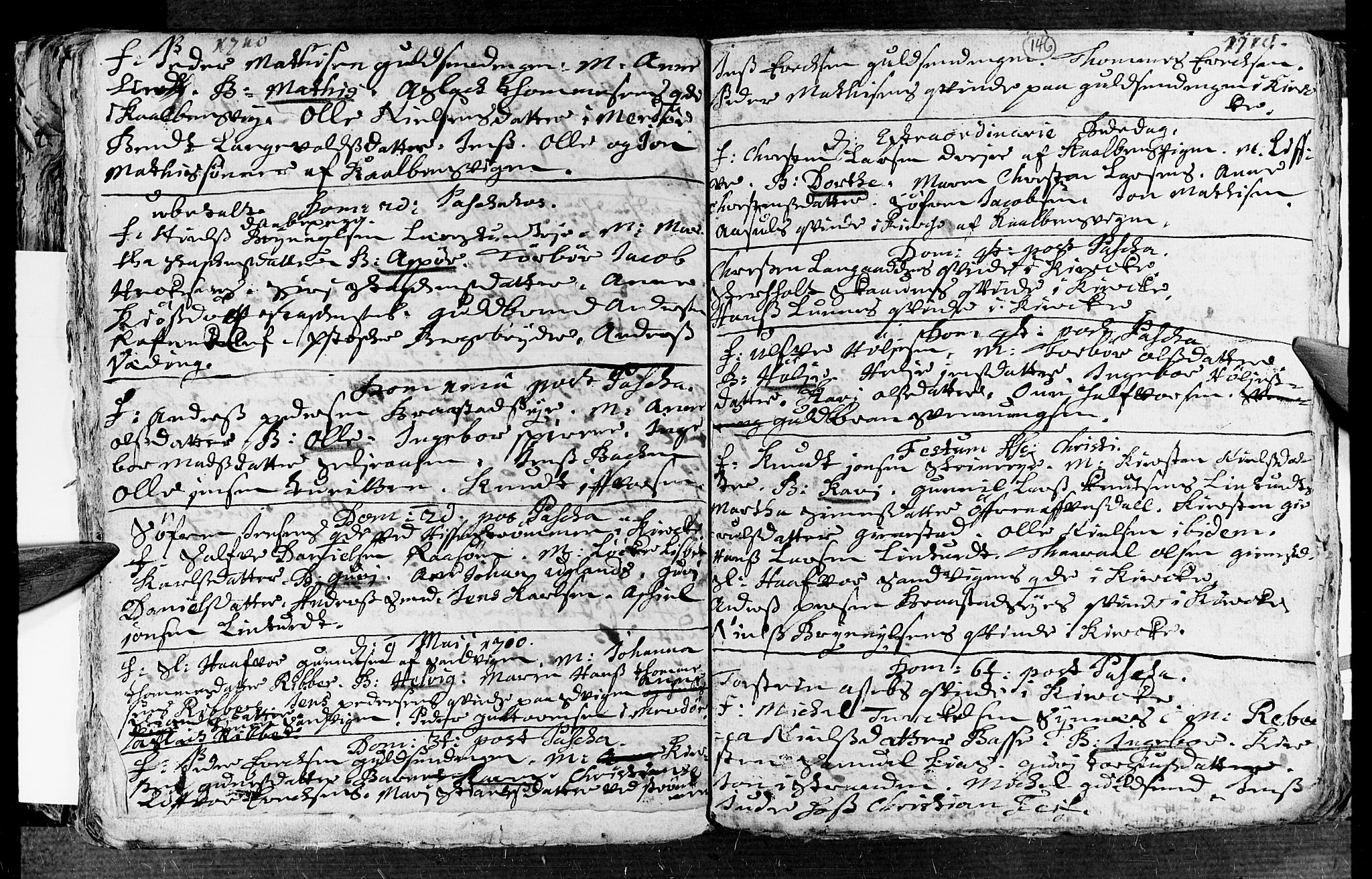 Øyestad sokneprestkontor, AV/SAK-1111-0049/F/Fa/L0002: Parish register (official) no. A 2, 1692-1722, p. 146