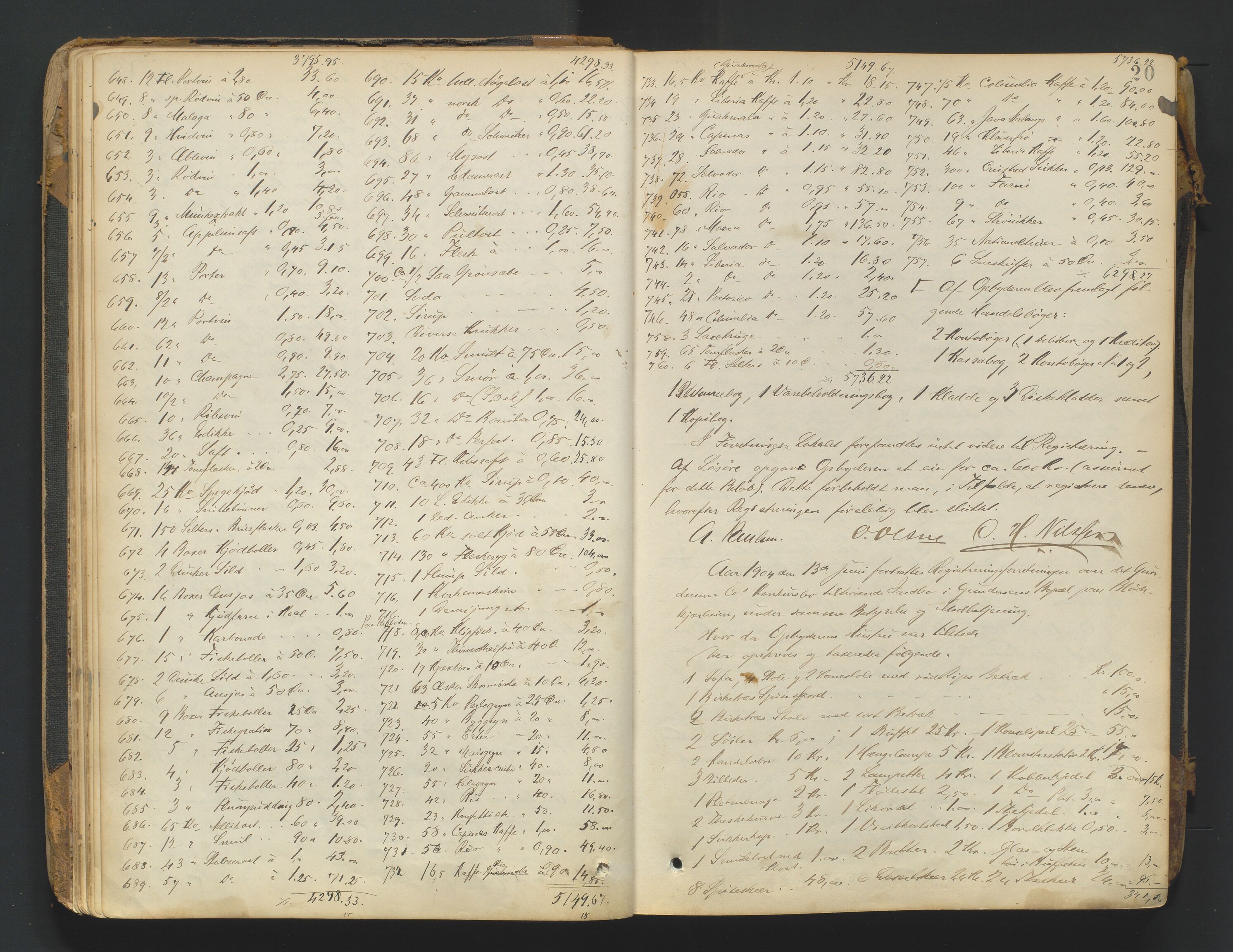 Arendal byfogd, AV/SAK-1222-0001/H/Hc/L0037: Skifteregistreringsprotokoll nr. 35, 1903-1926, p. 19b-20a