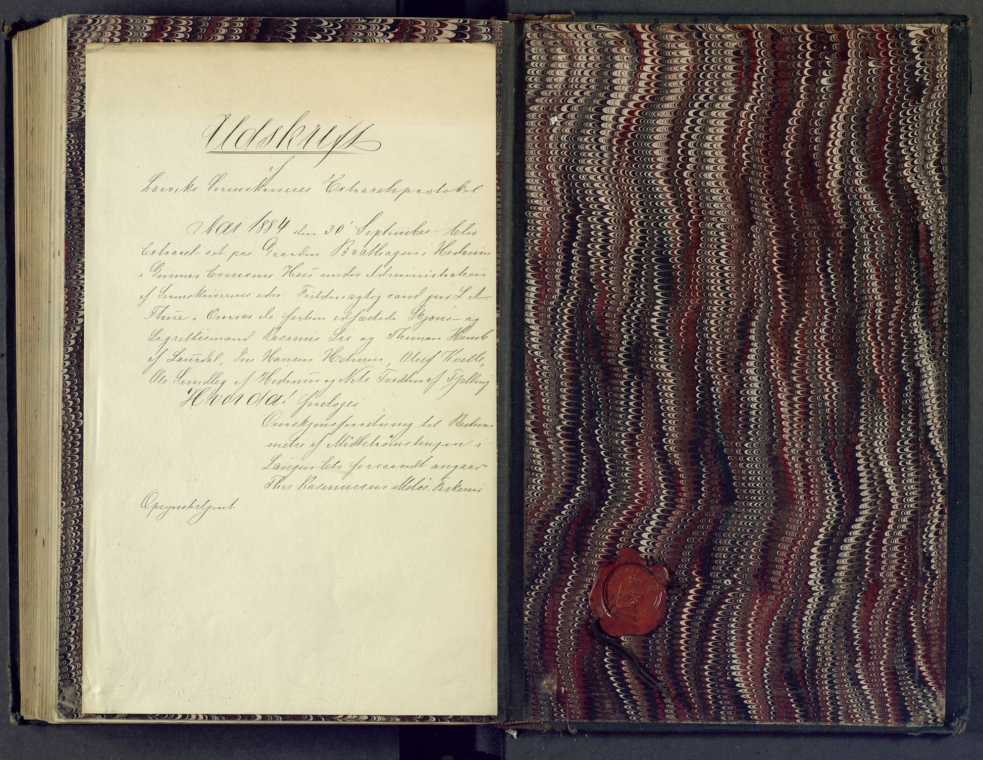 Larvik sorenskriveri, SAKO/A-83/F/Fc/L0023: Ekstrarettsprotokoll, 1884-1897