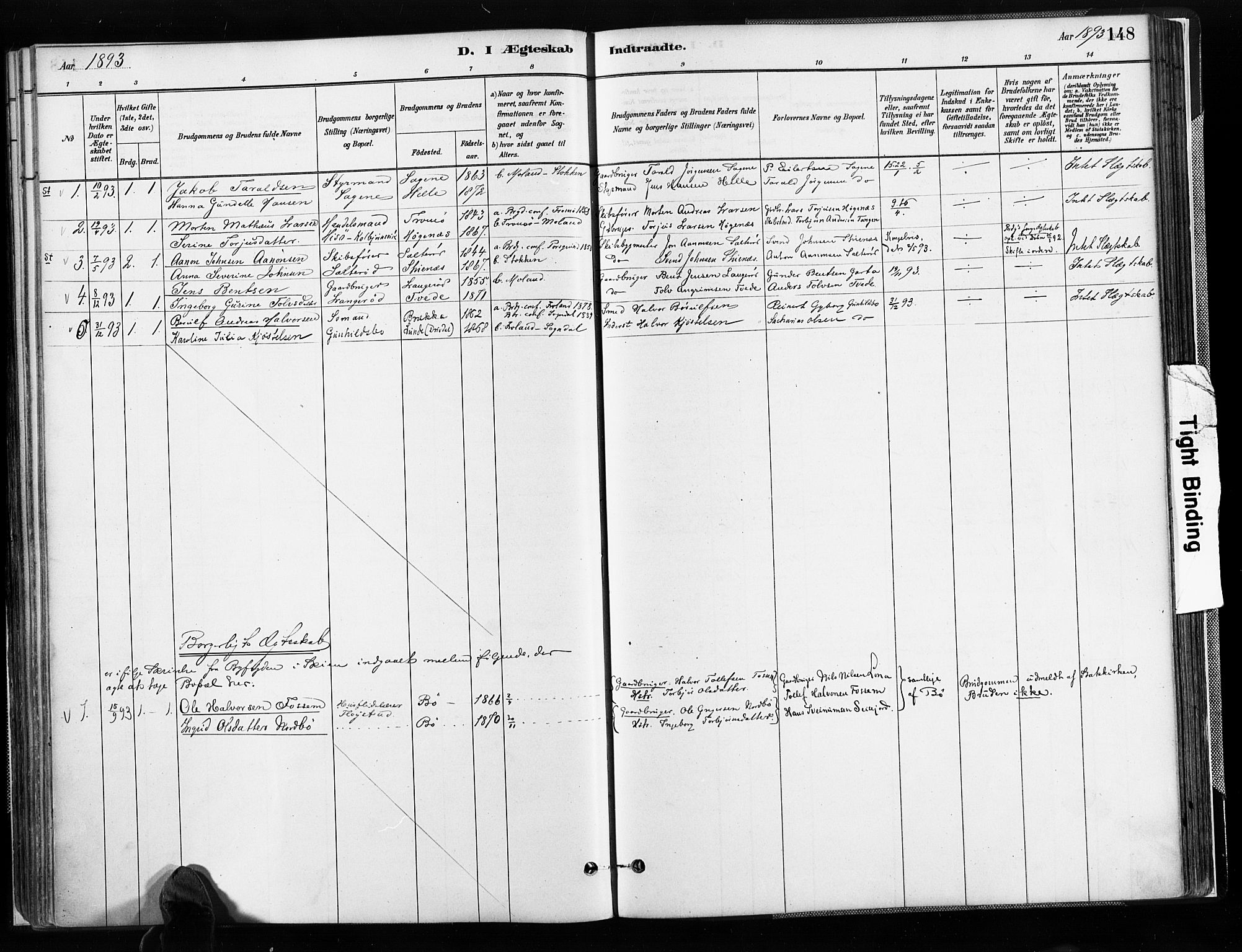 Austre Moland sokneprestkontor, SAK/1111-0001/F/Fa/Faa/L0010: Parish register (official) no. A 10, 1880-1904, p. 148