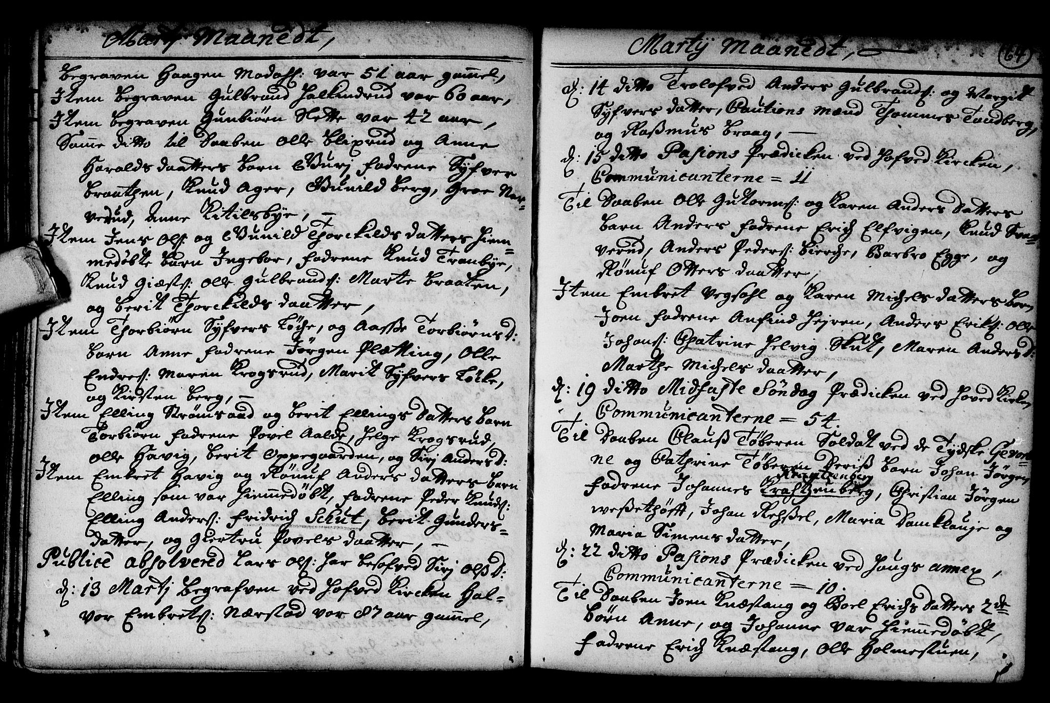 Norderhov kirkebøker, AV/SAKO-A-237/G/Ga/L0001: Parish register (copy) no. I 1, 1717-1725, p. 64