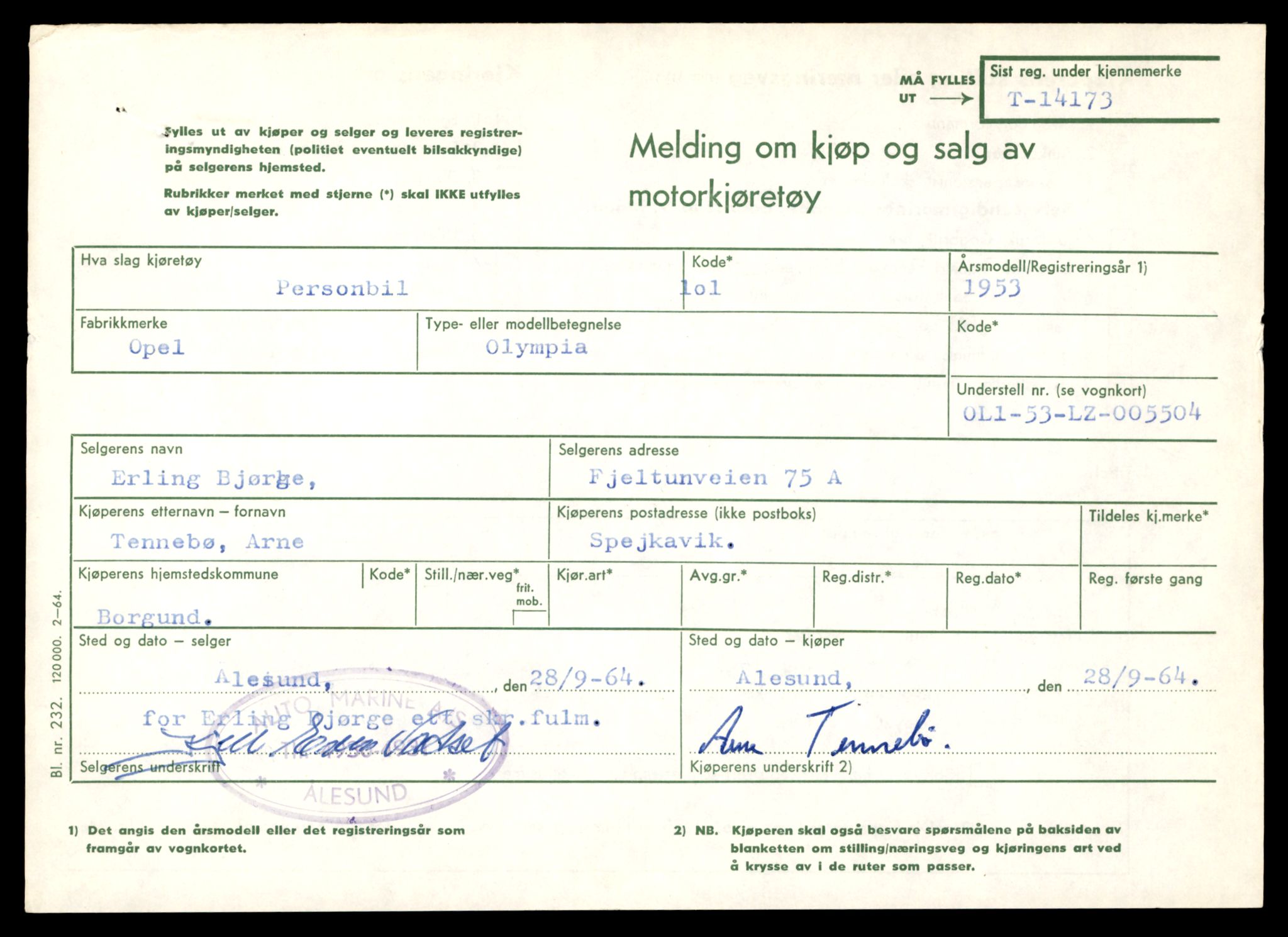 Møre og Romsdal vegkontor - Ålesund trafikkstasjon, AV/SAT-A-4099/F/Fe/L0043: Registreringskort for kjøretøy T 14080 - T 14204, 1927-1998, p. 2479