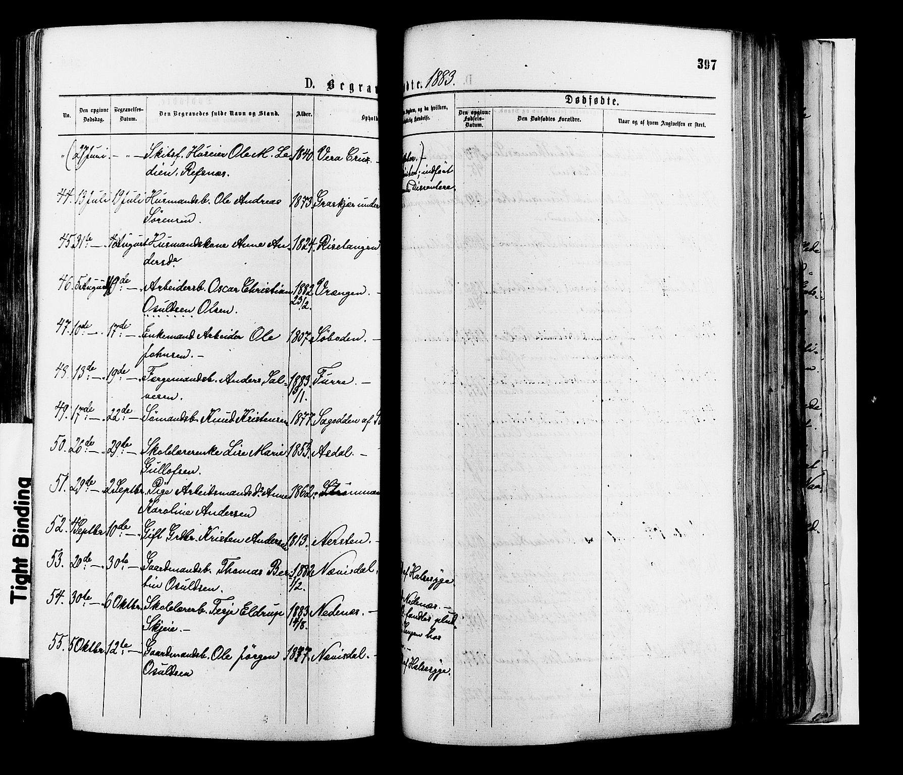 Øyestad sokneprestkontor, AV/SAK-1111-0049/F/Fa/L0016: Parish register (official) no. A 16, 1874-1886, p. 397