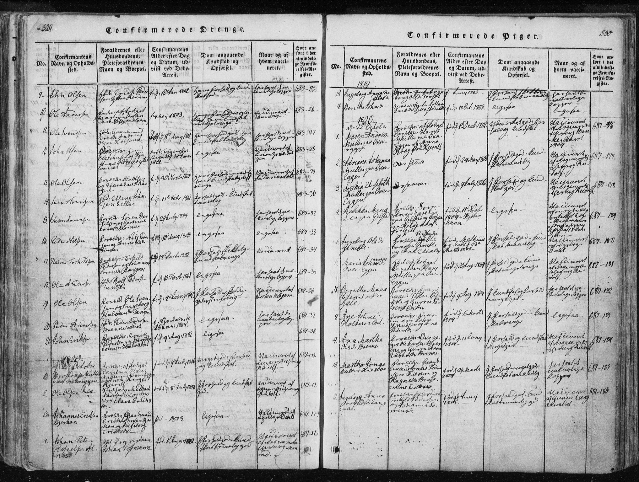 Ministerialprotokoller, klokkerbøker og fødselsregistre - Nord-Trøndelag, SAT/A-1458/717/L0148: Parish register (official) no. 717A04 /1, 1816-1825, p. 529-530