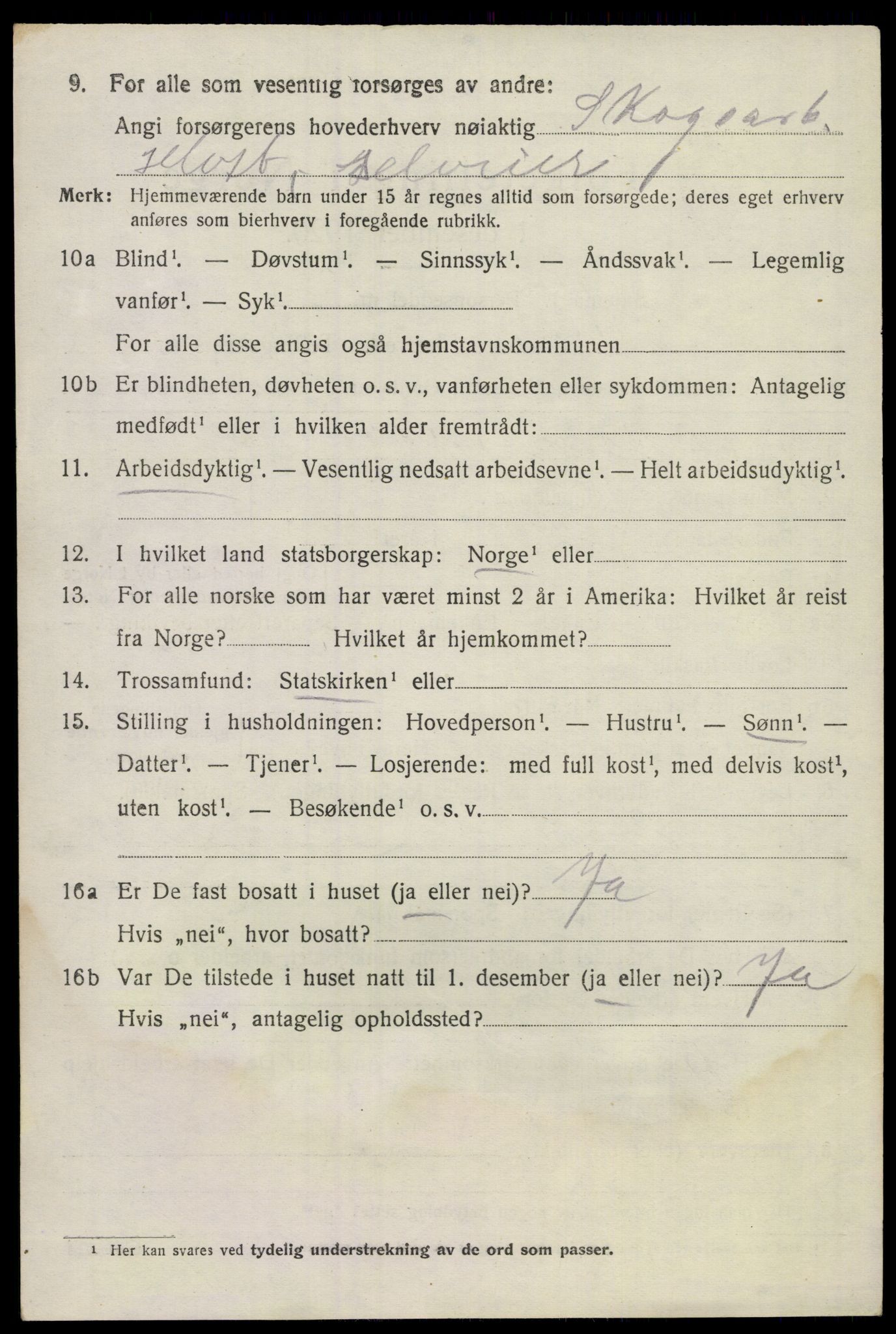 SAKO, 1920 census for Lunde, 1920, p. 4818