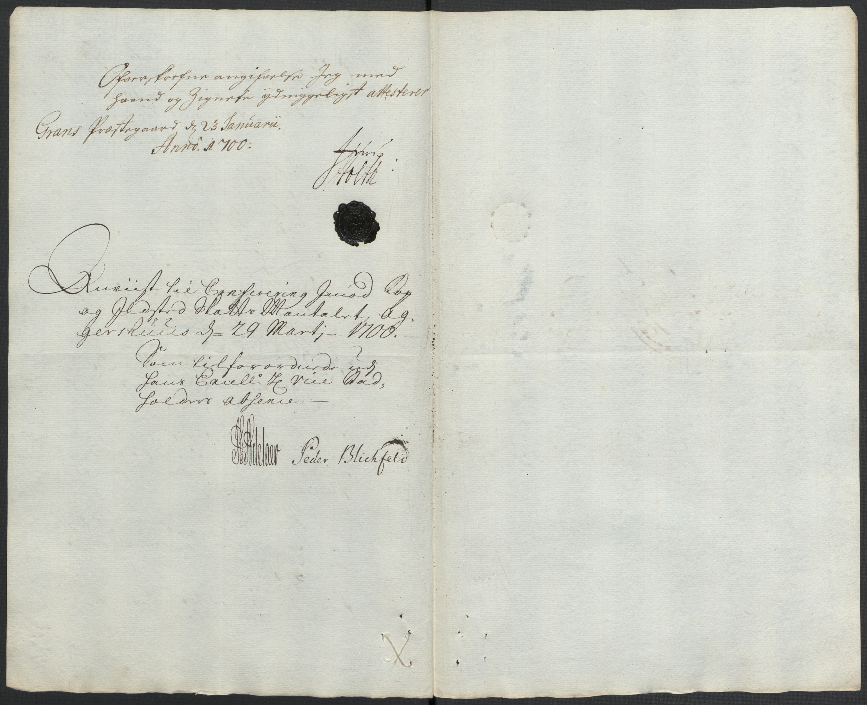 Rentekammeret inntil 1814, Reviderte regnskaper, Fogderegnskap, AV/RA-EA-4092/R18/L1297: Fogderegnskap Hadeland, Toten og Valdres, 1699, p. 21