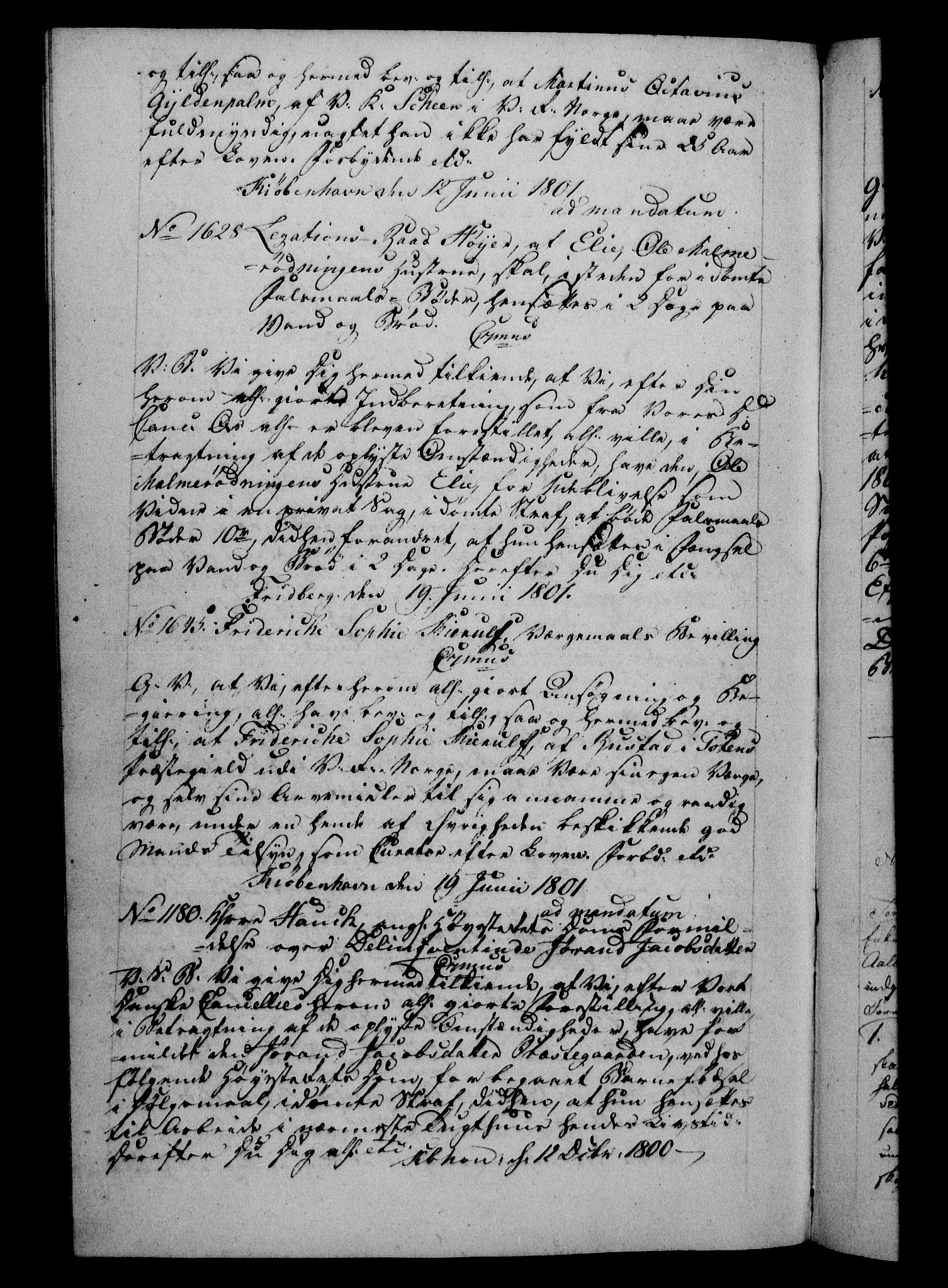 Danske Kanselli 1800-1814, RA/EA-3024/H/Hf/Hfb/Hfba/L0001: Registranter, 1800-1801, p. 481b