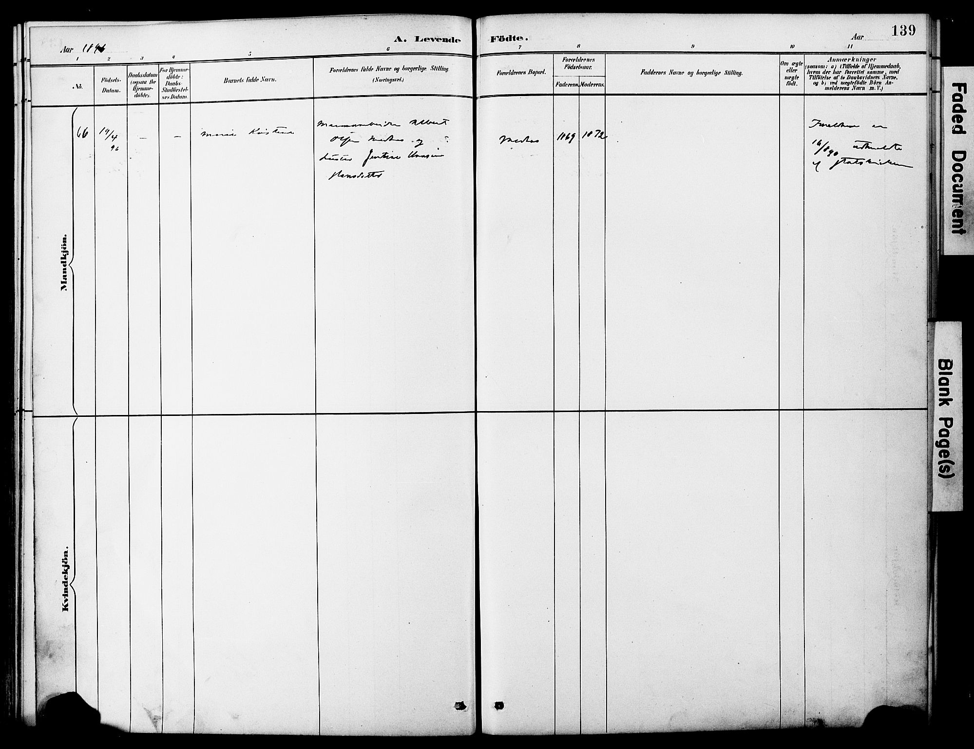 Ministerialprotokoller, klokkerbøker og fødselsregistre - Nordland, AV/SAT-A-1459/849/L0690: Parish register (official) no. 849A02, 1890-1897, p. 139