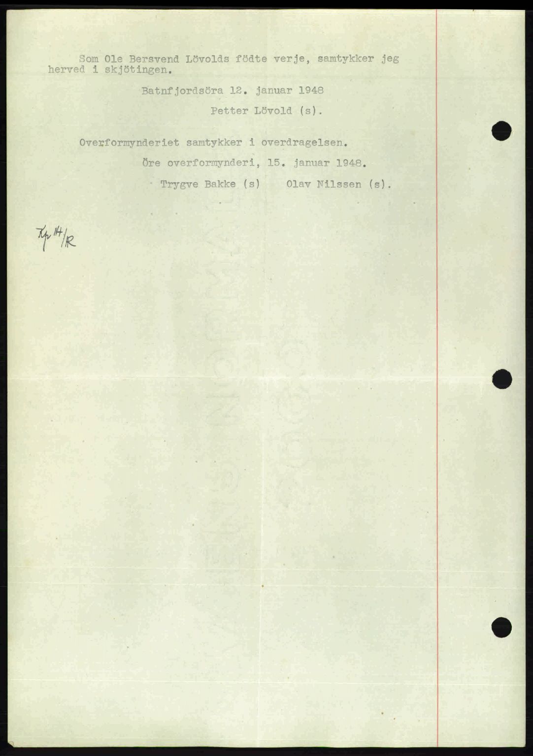 Nordmøre sorenskriveri, AV/SAT-A-4132/1/2/2Ca: Mortgage book no. A107, 1947-1948, Diary no: : 241/1948