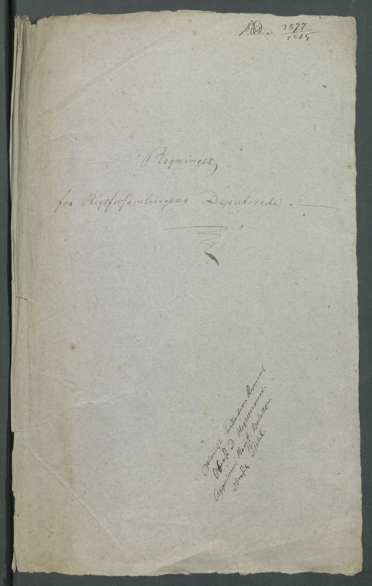 5. departement for finans-, handels- og tollfaget, AV/RA-S-3893/C/Cb/L0014: Regninger fra Riksforsamlingens deputerede, 1814, p. 159