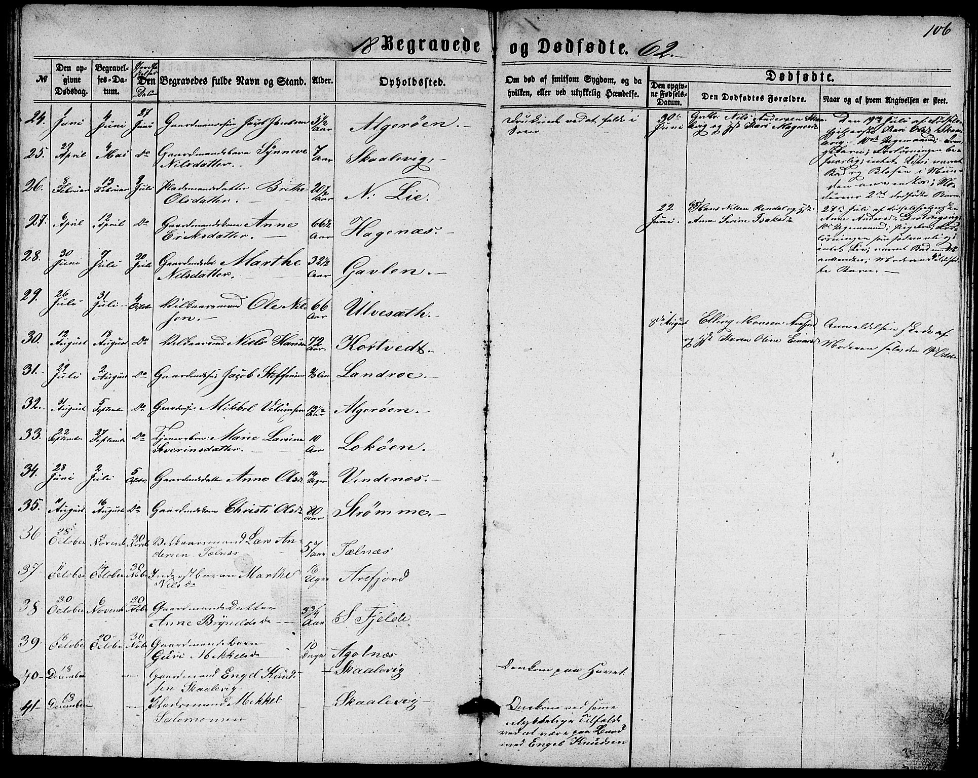 Fjell sokneprestembete, SAB/A-75301/H/Hab: Parish register (copy) no. A 1, 1861-1870, p. 106