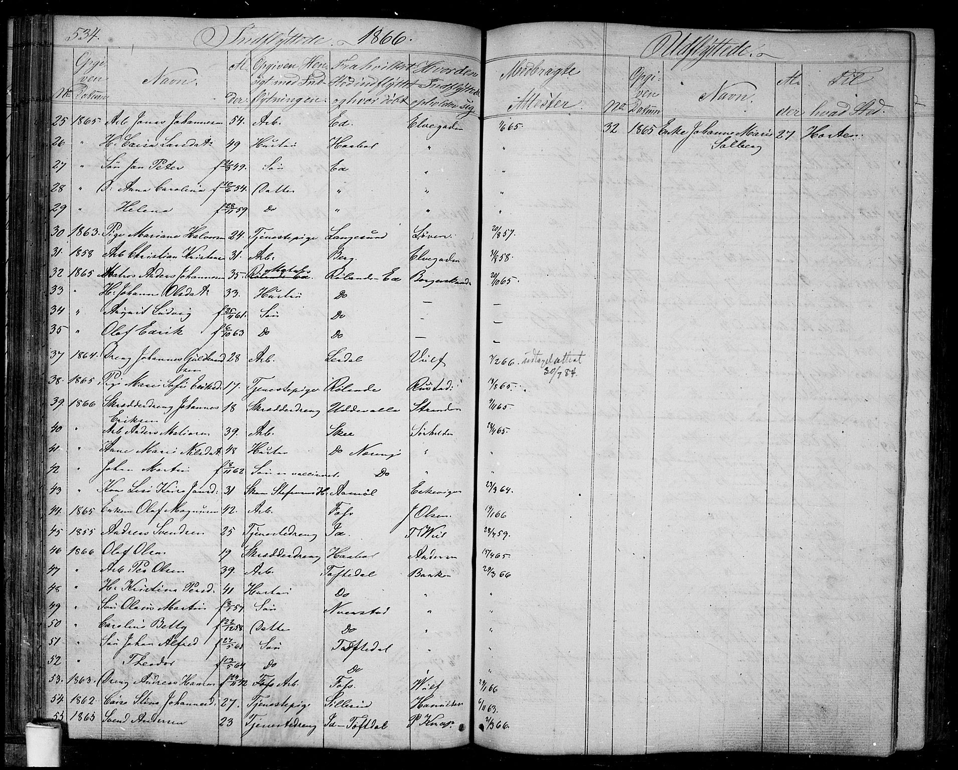 Halden prestekontor Kirkebøker, SAO/A-10909/G/Ga/L0005b: Parish register (copy) no. 5B, 1864-1868, p. 534