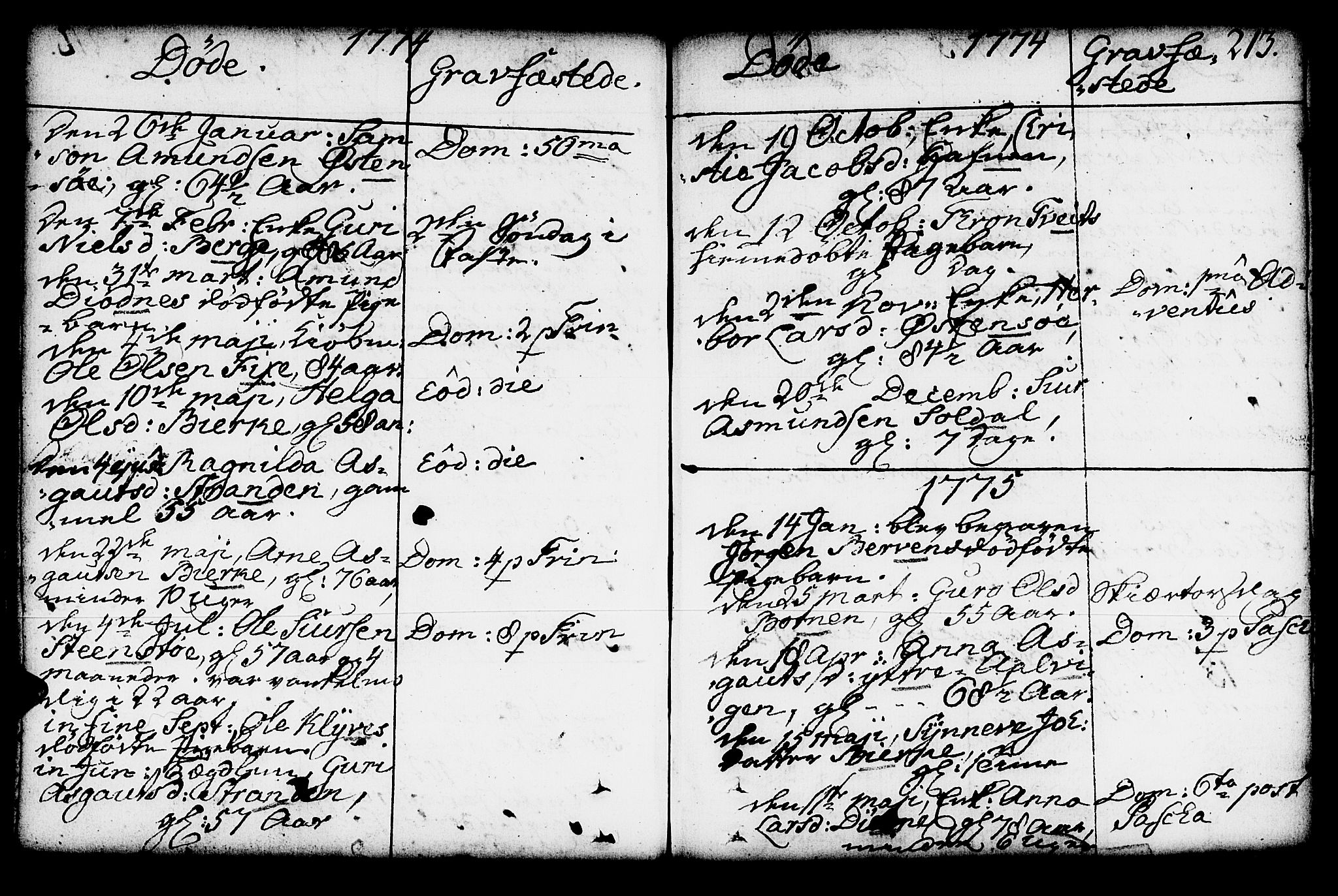 Kvam sokneprestembete, AV/SAB-A-76201/H/Haa: Parish register (official) no. A 4, 1743-1795, p. 213