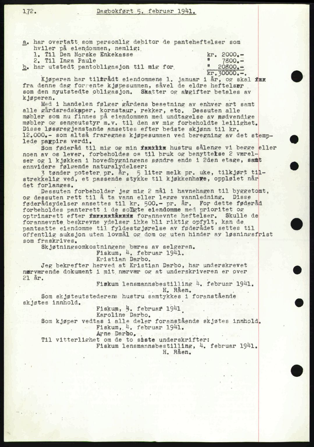 Eiker, Modum og Sigdal sorenskriveri, SAKO/A-123/G/Ga/Gab/L0043: Mortgage book no. A13, 1940-1941, Diary no: : 249/1941