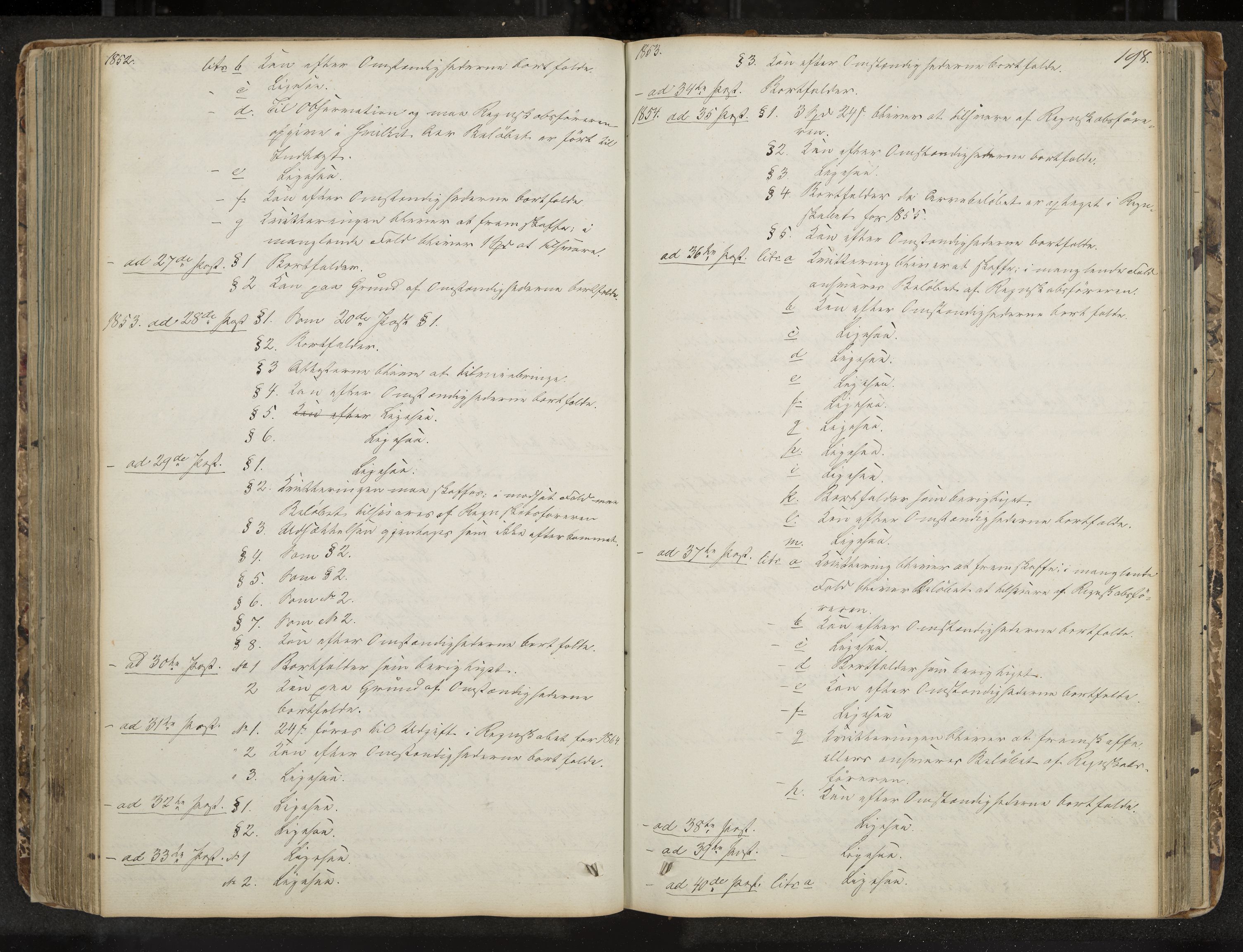 Seljord formannskap og sentraladministrasjon, IKAK/0828021/A/Aa/L0001: Møtebok med register, 1838-1879, p. 198