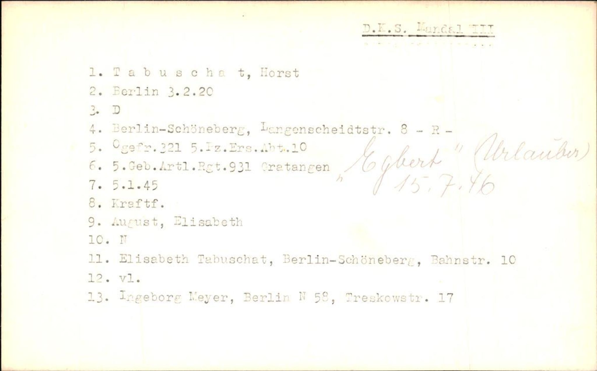 Hjemsendte tyskere , RA/RAFA-6487/D/Db/L0026: Sowinski-Taubeld, 1945-1947, p. 1137