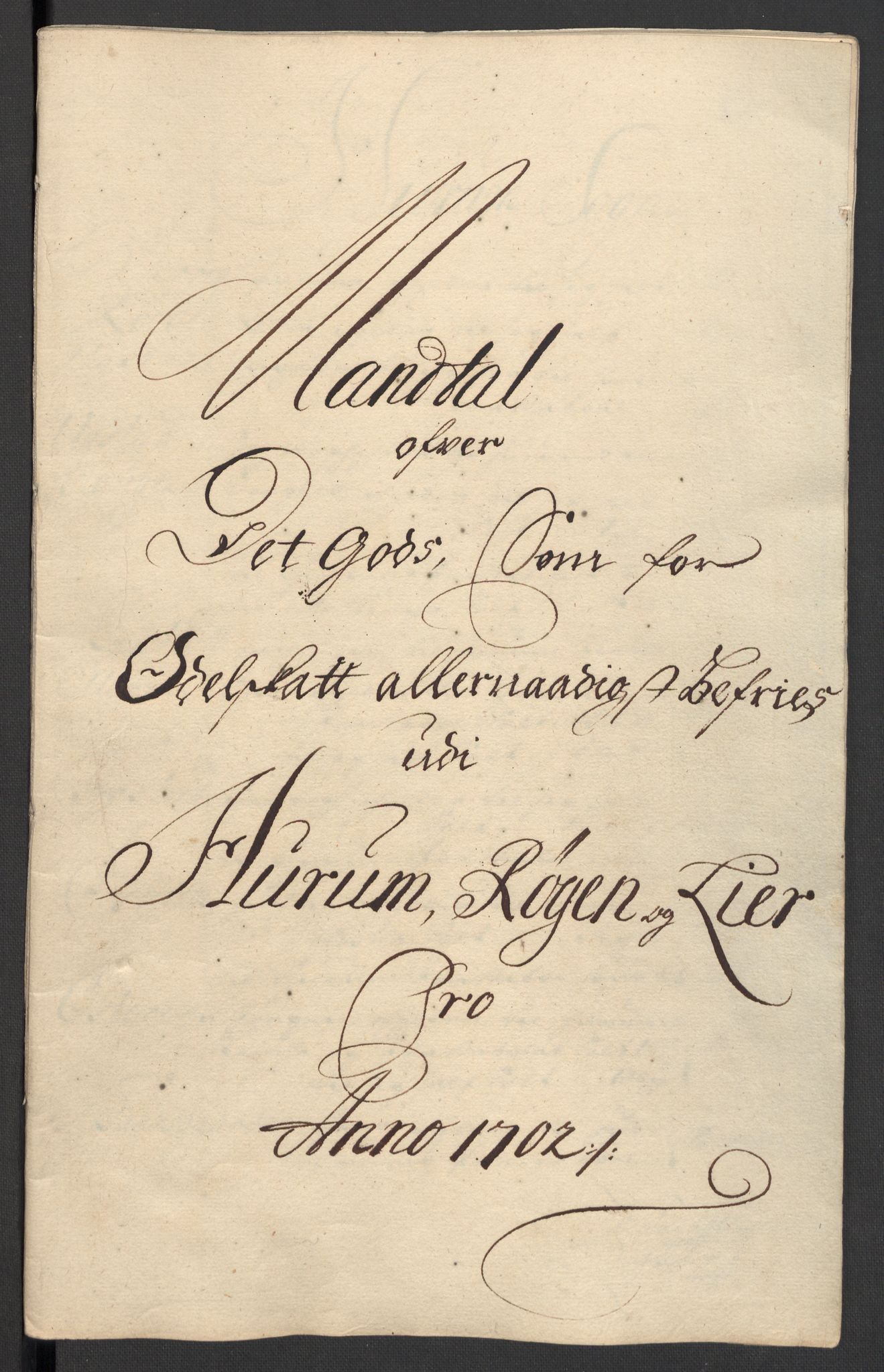 Rentekammeret inntil 1814, Reviderte regnskaper, Fogderegnskap, AV/RA-EA-4092/R30/L1698: Fogderegnskap Hurum, Røyken, Eiker og Lier, 1702, p. 172