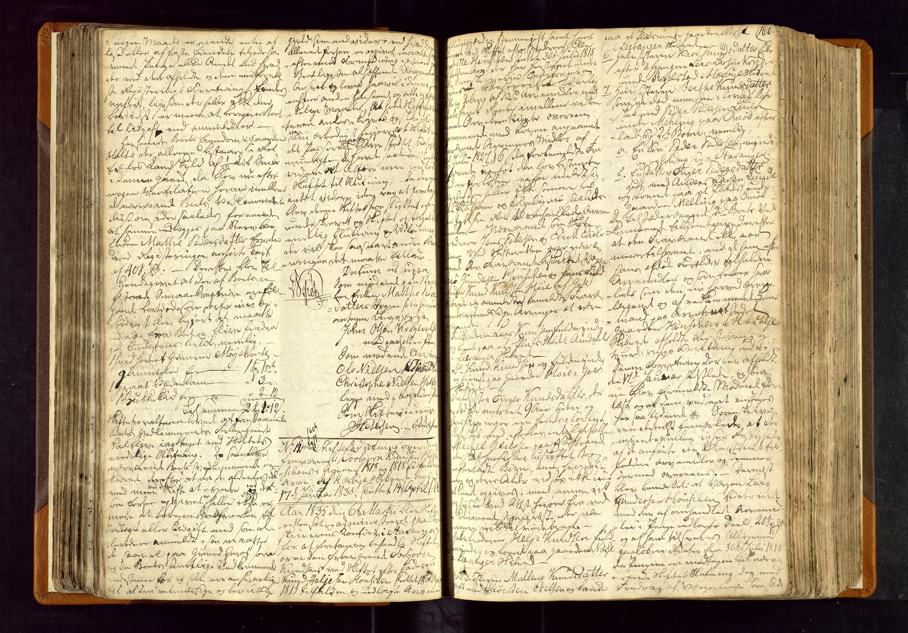 Karmsund sorenskriveri, AV/SAST-A-100311/01/IV/IVDBB/L0001: SKIFTEPROTOKOLL HESBY BC 1, 1831-1856, p. 159b-160a