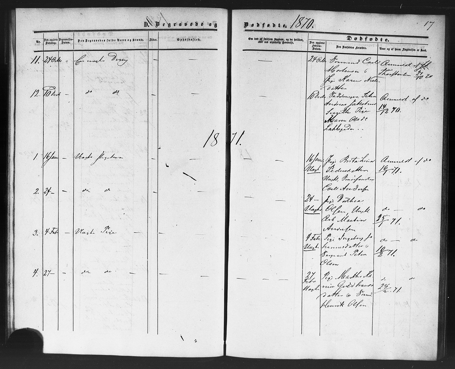 Rikshospitalet prestekontor Kirkebøker, AV/SAO-A-10309b/F/L0005: Parish register (official) no. 5, 1859-1887, p. 17