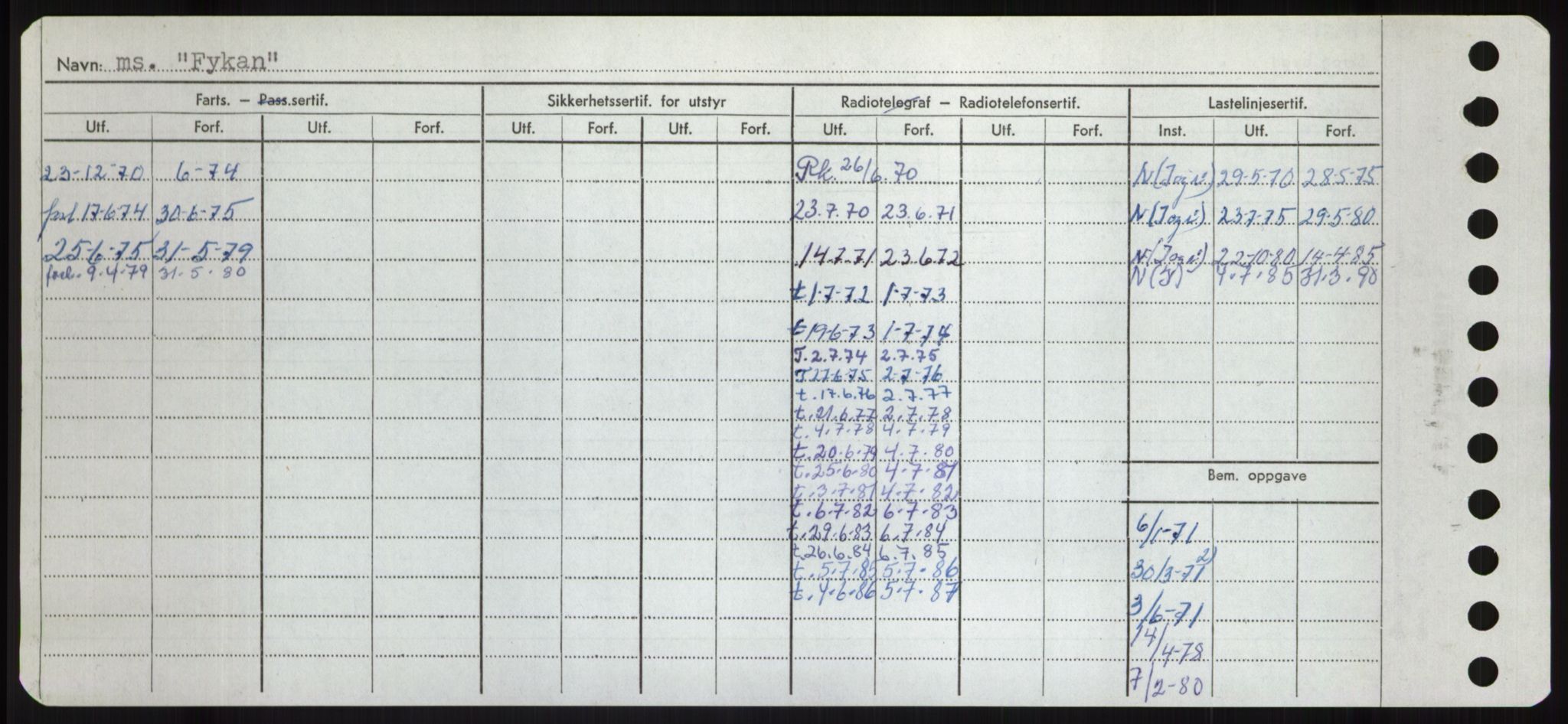 Sjøfartsdirektoratet med forløpere, Skipsmålingen, AV/RA-S-1627/H/Hd/L0011: Fartøy, Fla-Får, p. 620