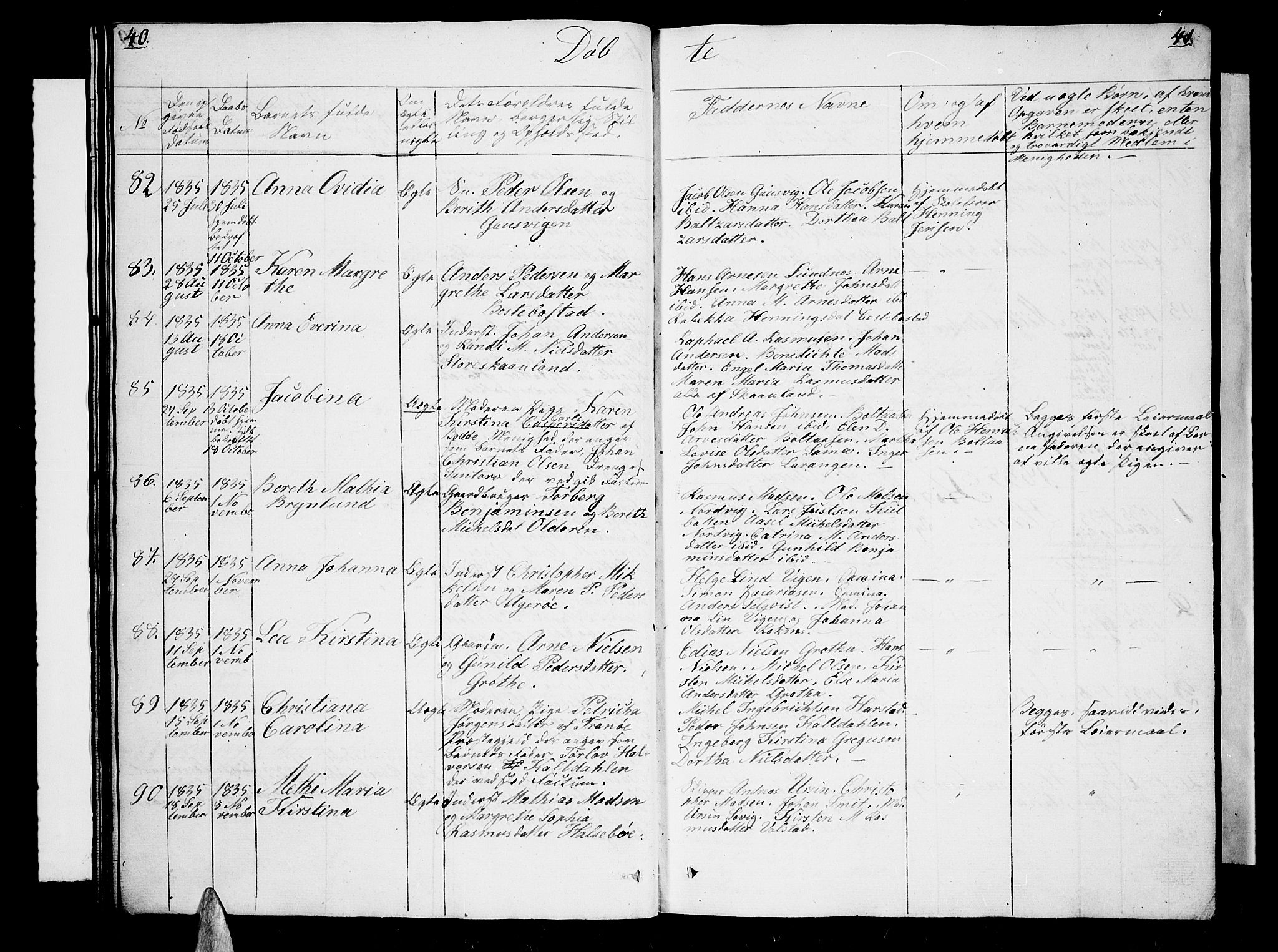 Trondenes sokneprestkontor, SATØ/S-1319/H/Hb/L0005klokker: Parish register (copy) no. 5, 1834-1845, p. 40-41