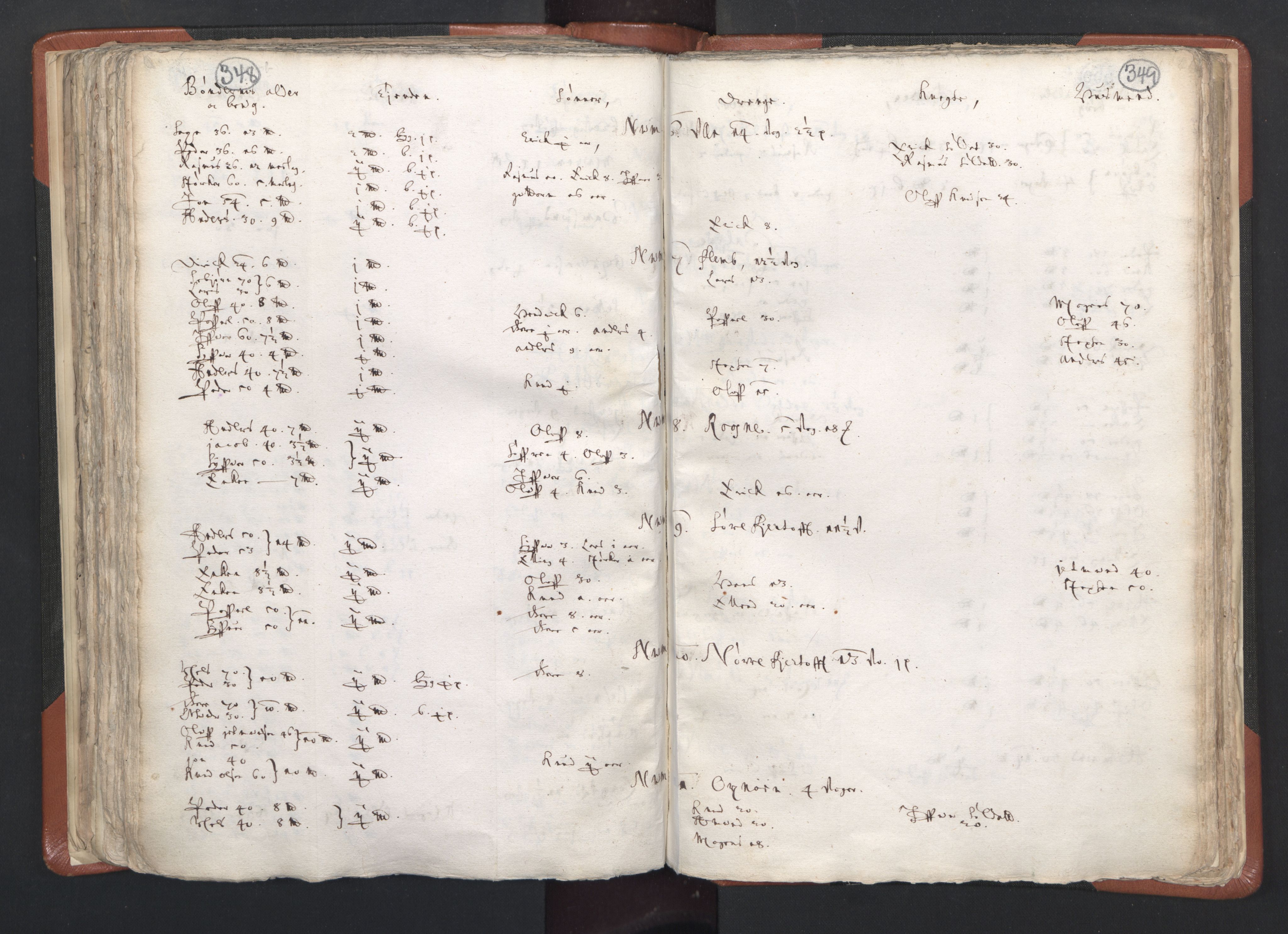 RA, Vicar's Census 1664-1666, no. 26: Sunnmøre deanery, 1664-1666, p. 348-349