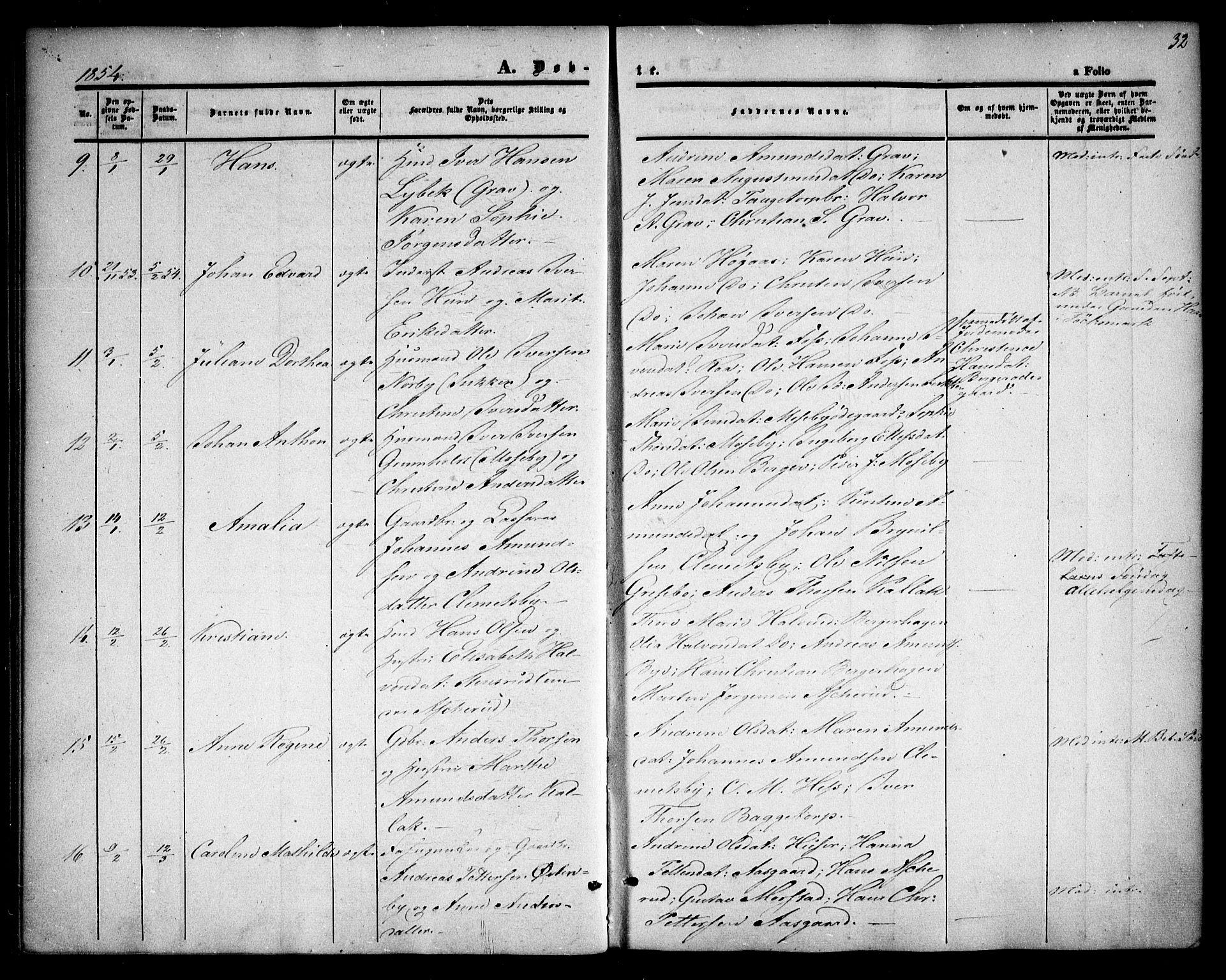 Rødenes prestekontor Kirkebøker, AV/SAO-A-2005/F/Fa/L0006: Parish register (official) no. I 6, 1850-1859, p. 32