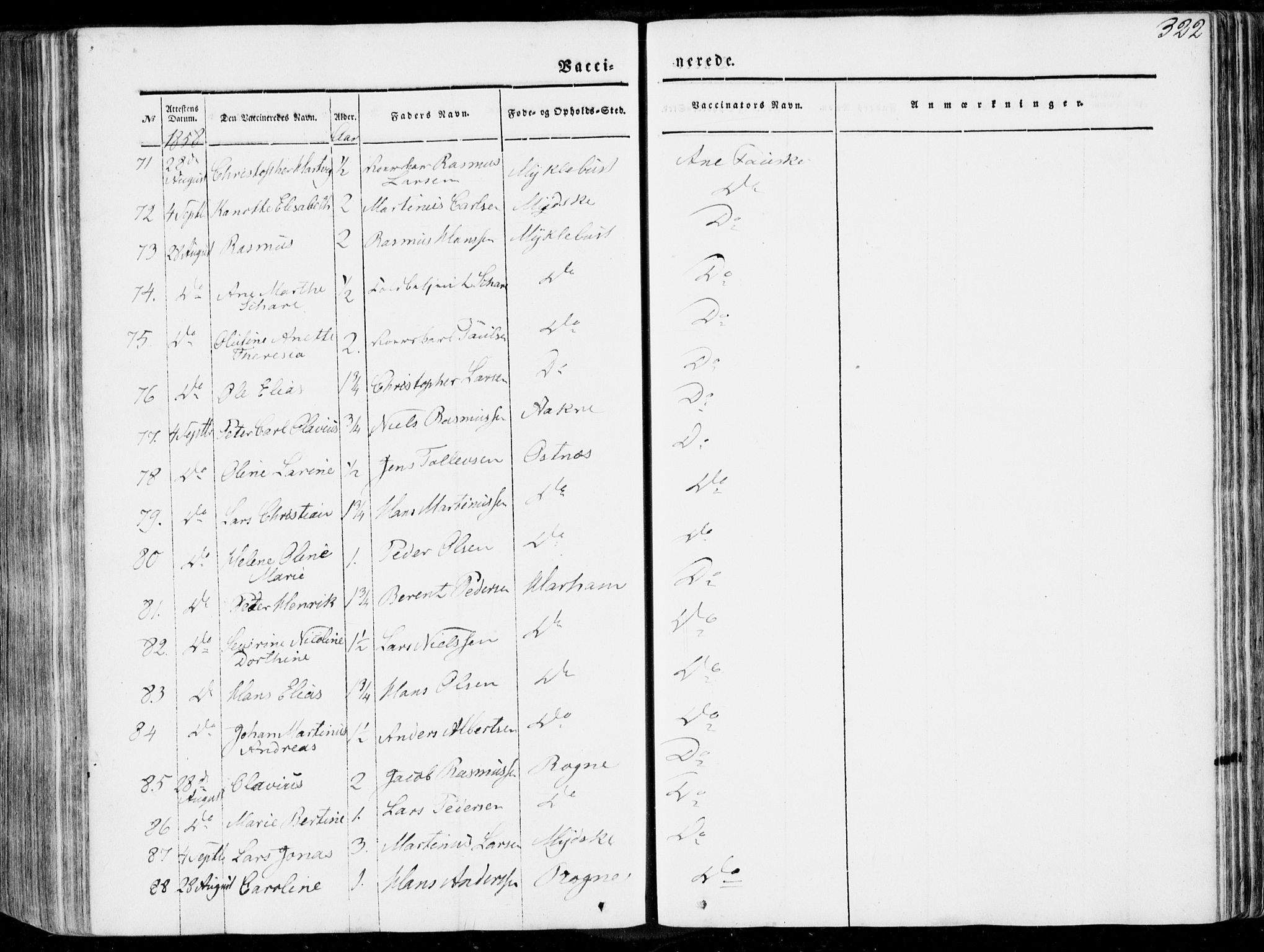 Ministerialprotokoller, klokkerbøker og fødselsregistre - Møre og Romsdal, SAT/A-1454/536/L0497: Parish register (official) no. 536A06, 1845-1865, p. 322
