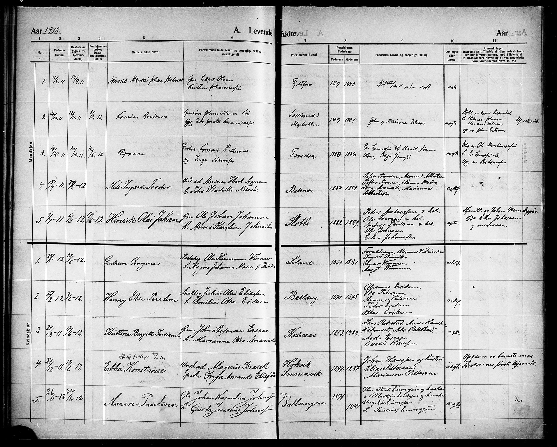 Ministerialprotokoller, klokkerbøker og fødselsregistre - Nordland, AV/SAT-A-1459/863/L0916: Parish register (copy) no. 863C06, 1907-1921