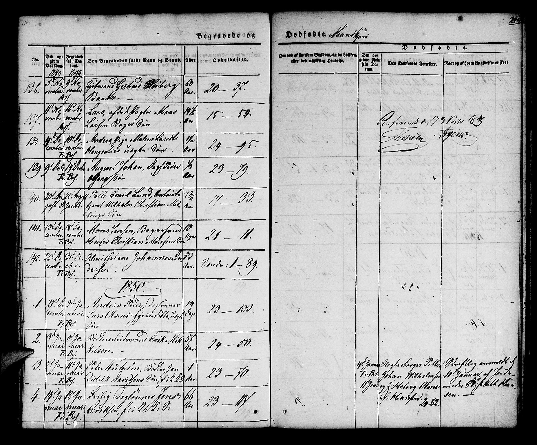 Korskirken sokneprestembete, SAB/A-76101/H/Hab: Parish register (copy) no. E 1, 1837-1851, p. 224